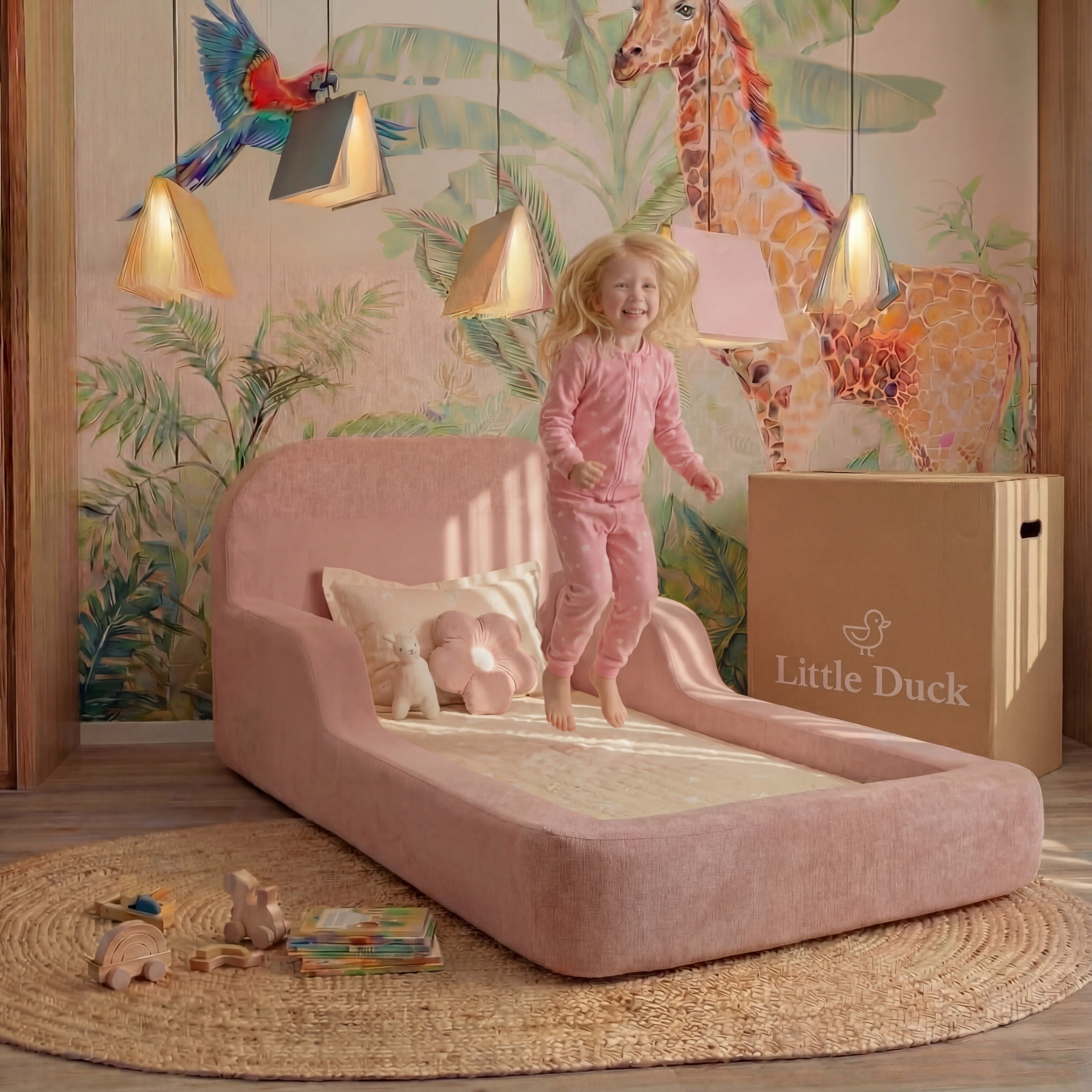 Cama Montessoriana Solteiro - Rosa Claro | Little Duck