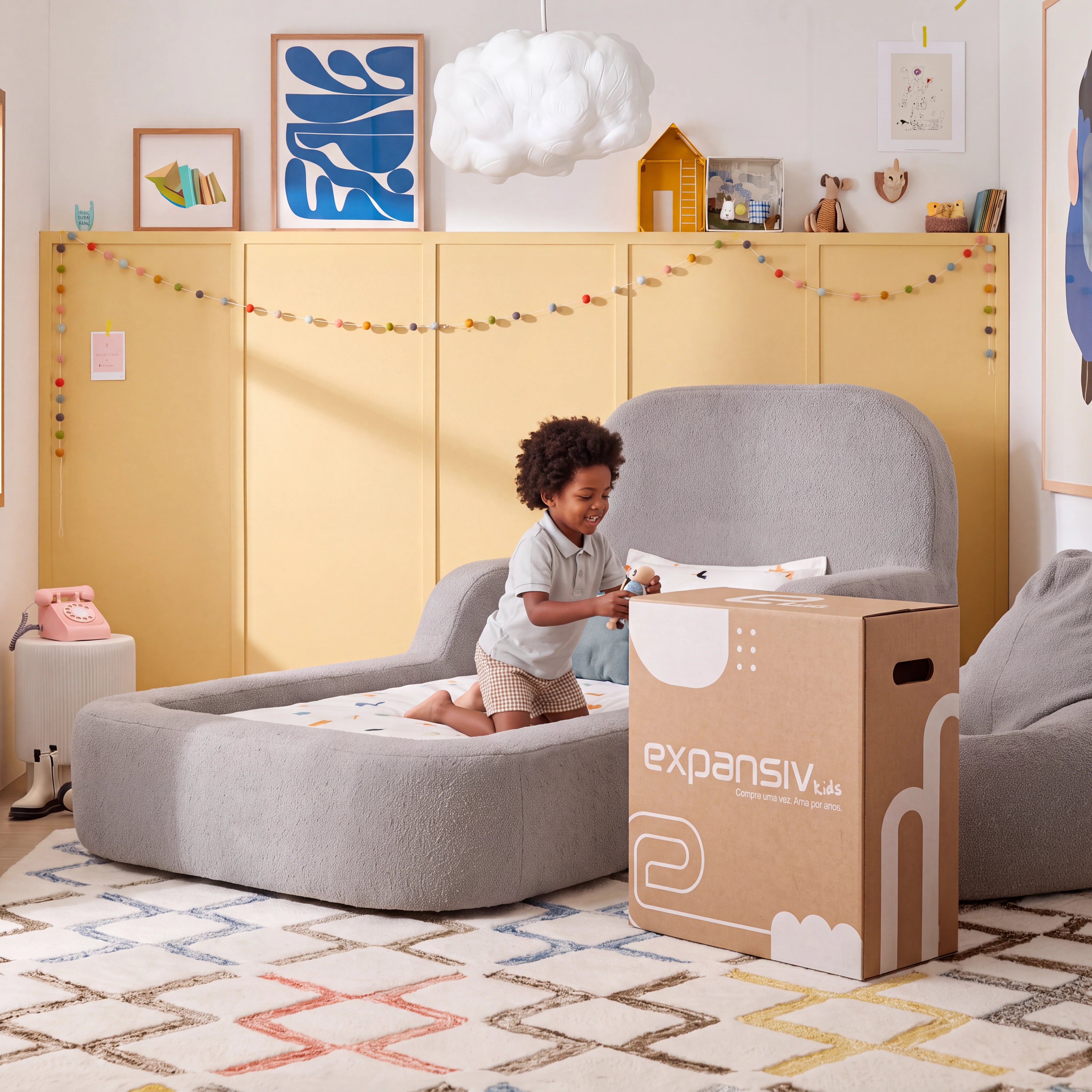 Cama Montessoriana Viuva - Cinza