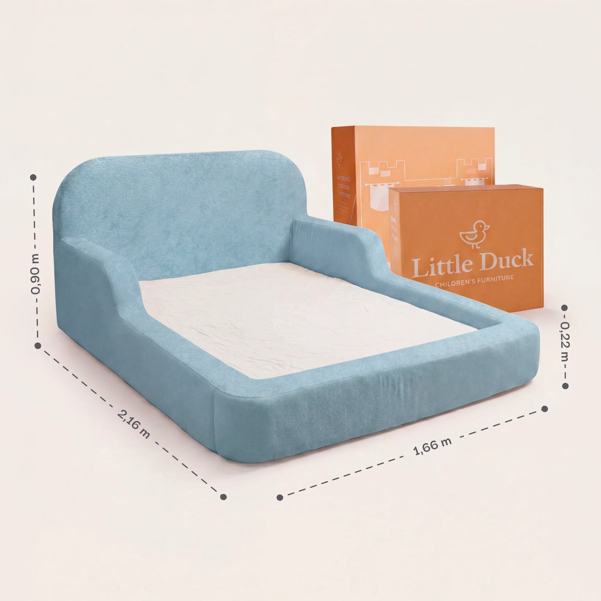 Cama Montessoriana Casal - Azul claro | Little Duck
