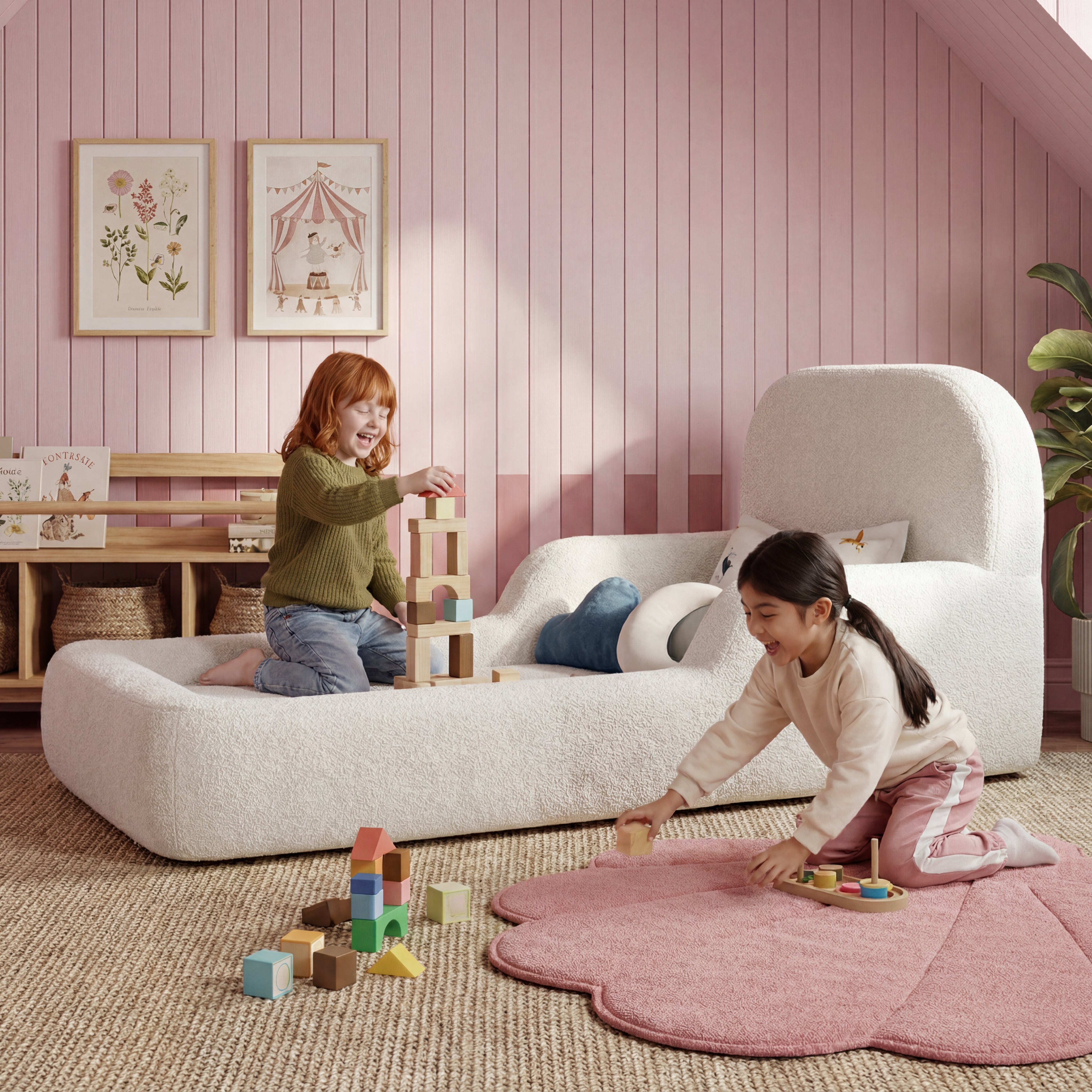 Cama Montessoriana Solteiro - Linho | Little Duck