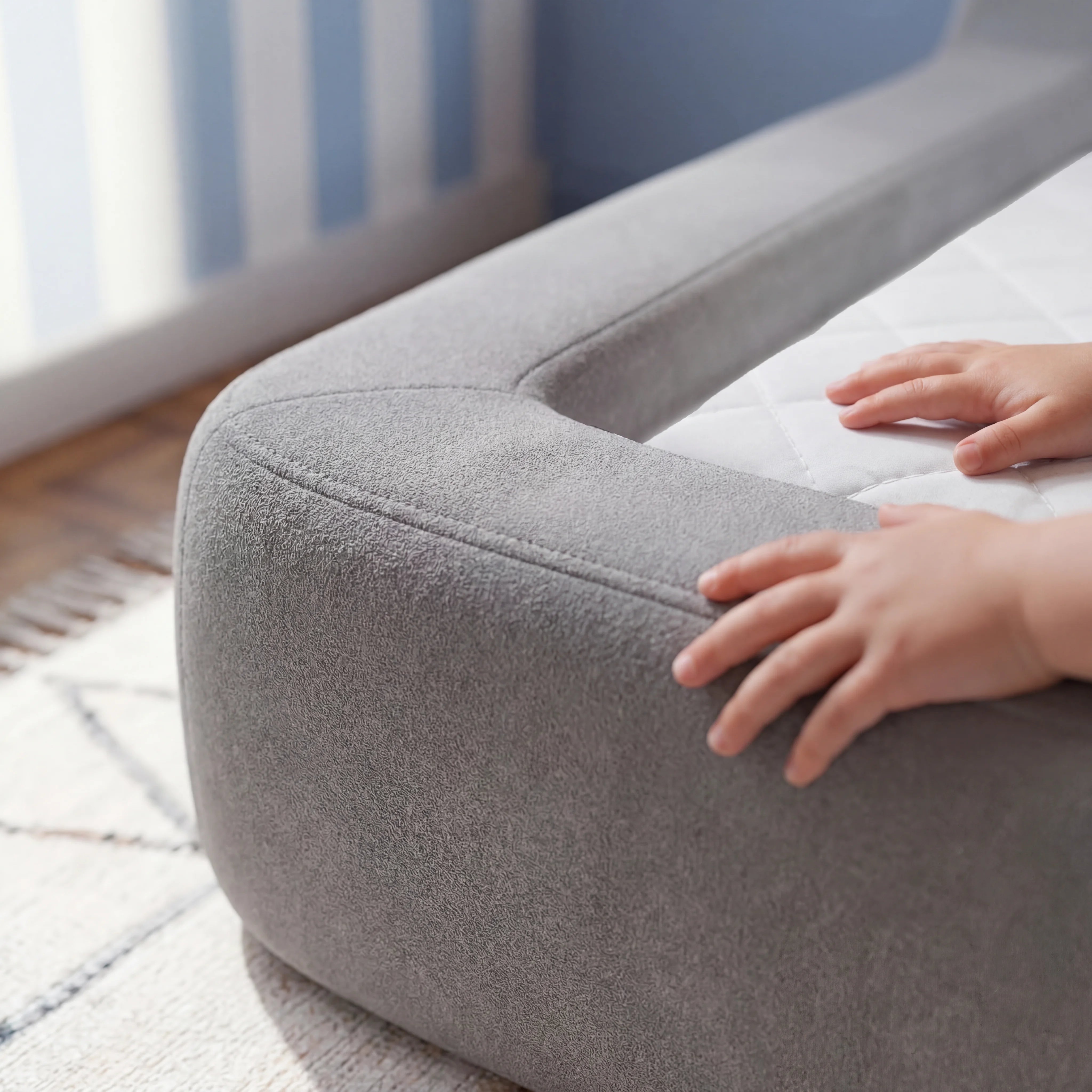 Cama Montessoriana Casal - Cinza | Little Duck