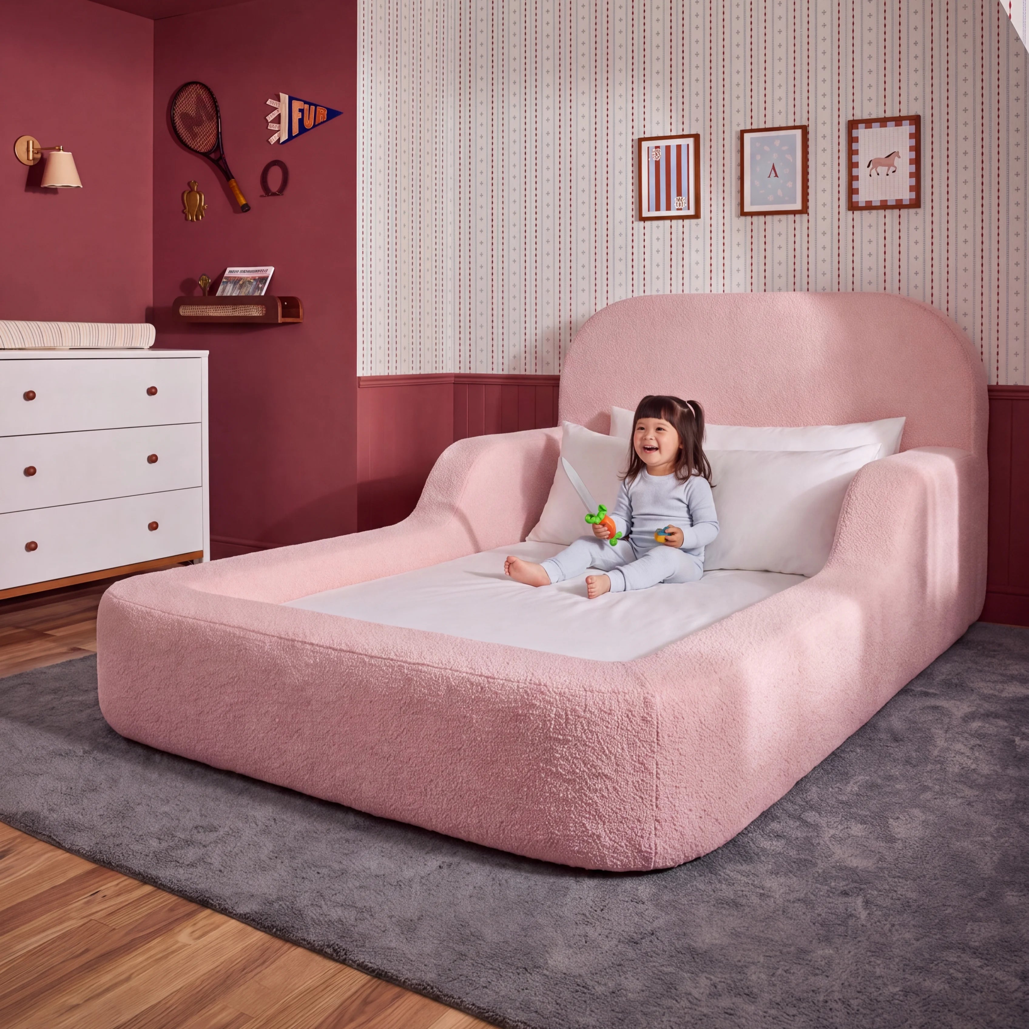 Cama Montessoriana Viuva - Rosa