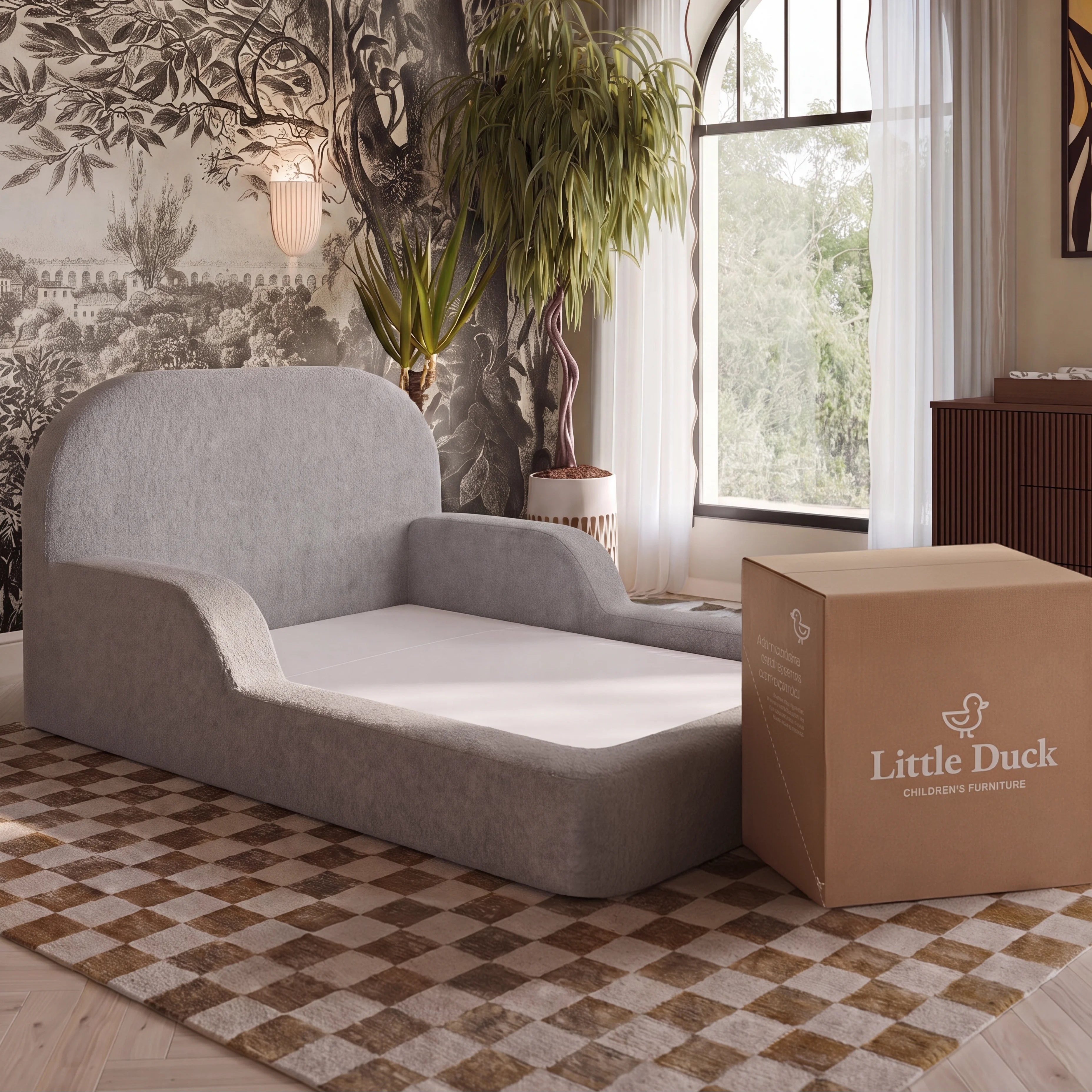 Cama Montessoriana Solteiro - Cinza | Little Duck