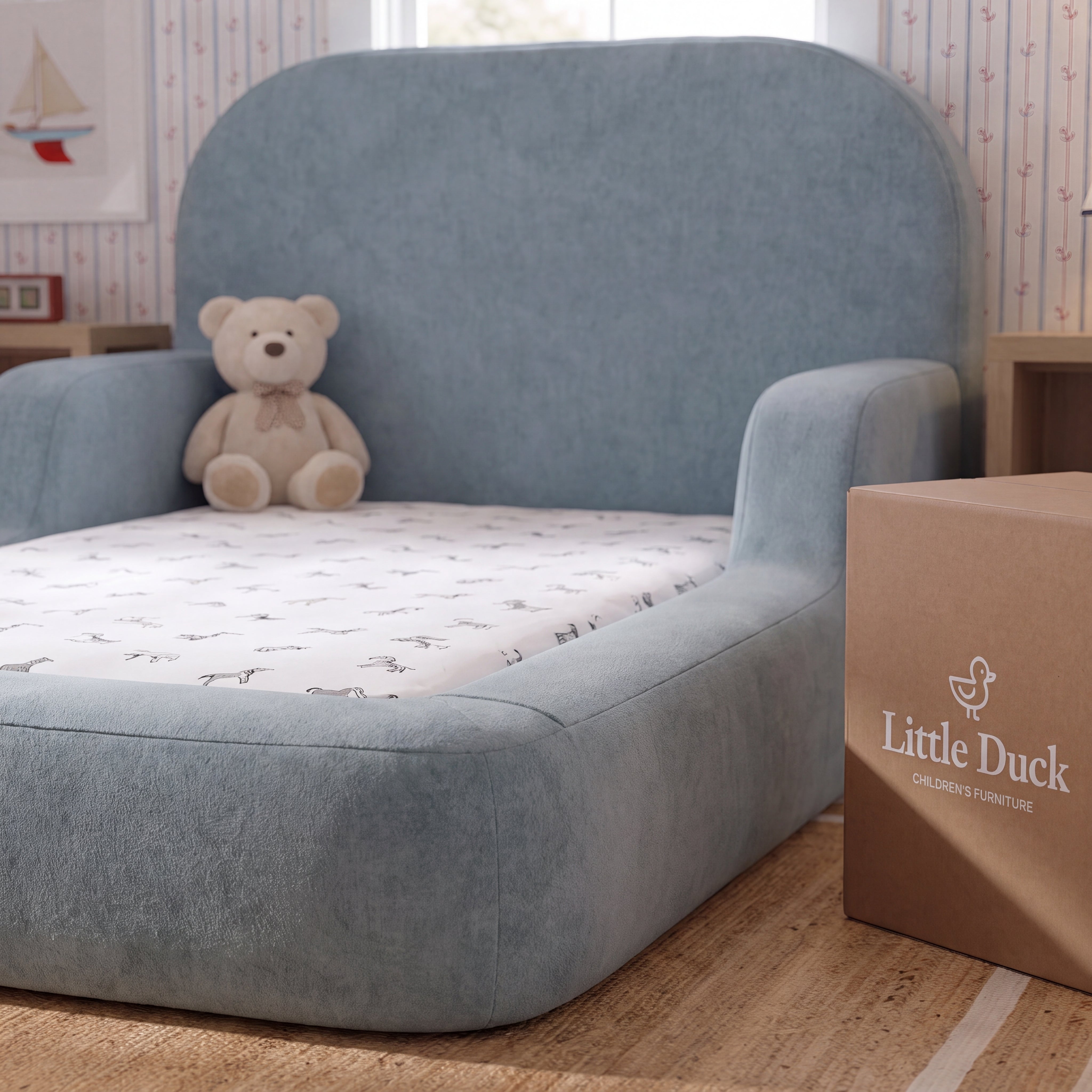 Cama Montessoriana Solteiro - Azul Claro | Little Duck