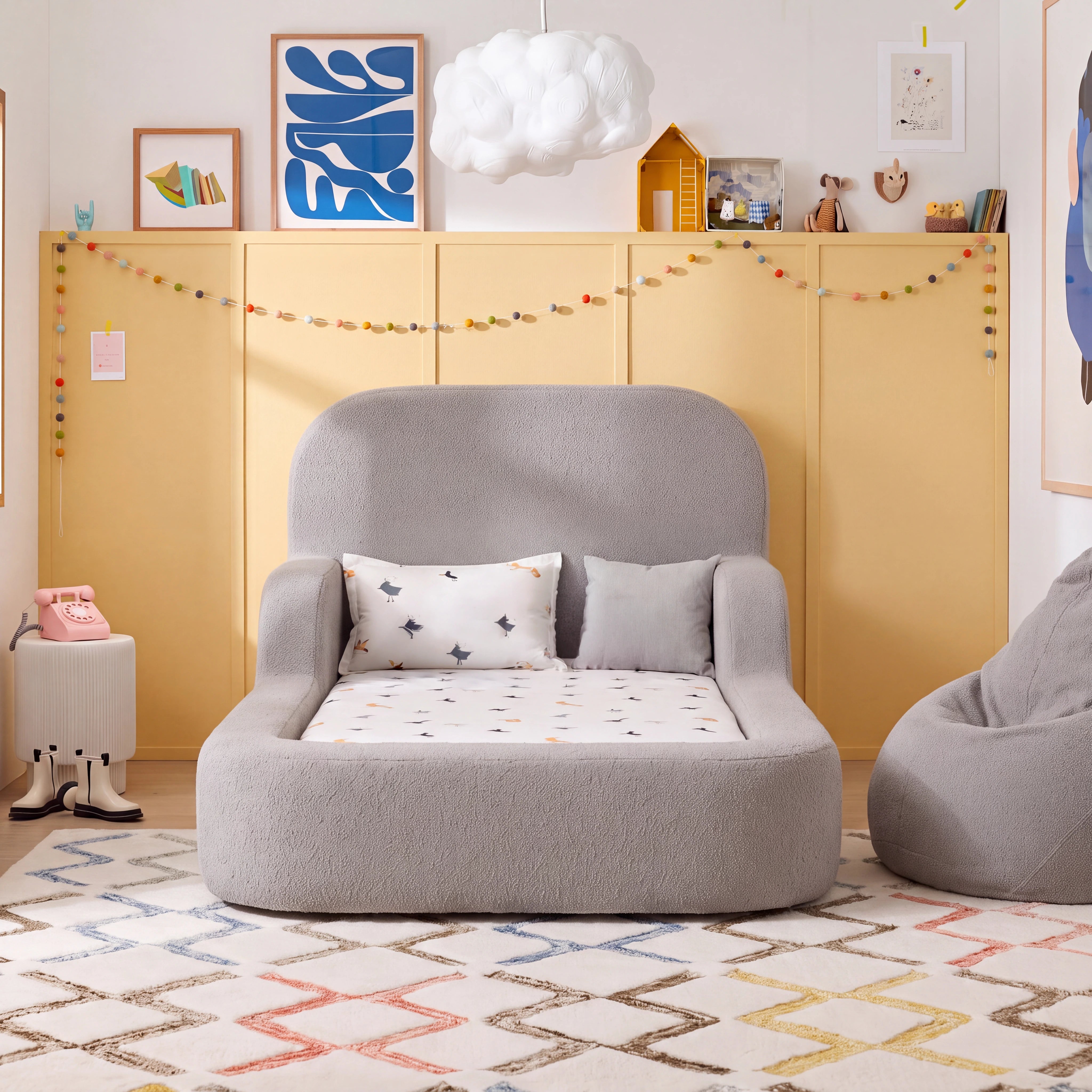 Cama Montessoriana Viuva - Cinza