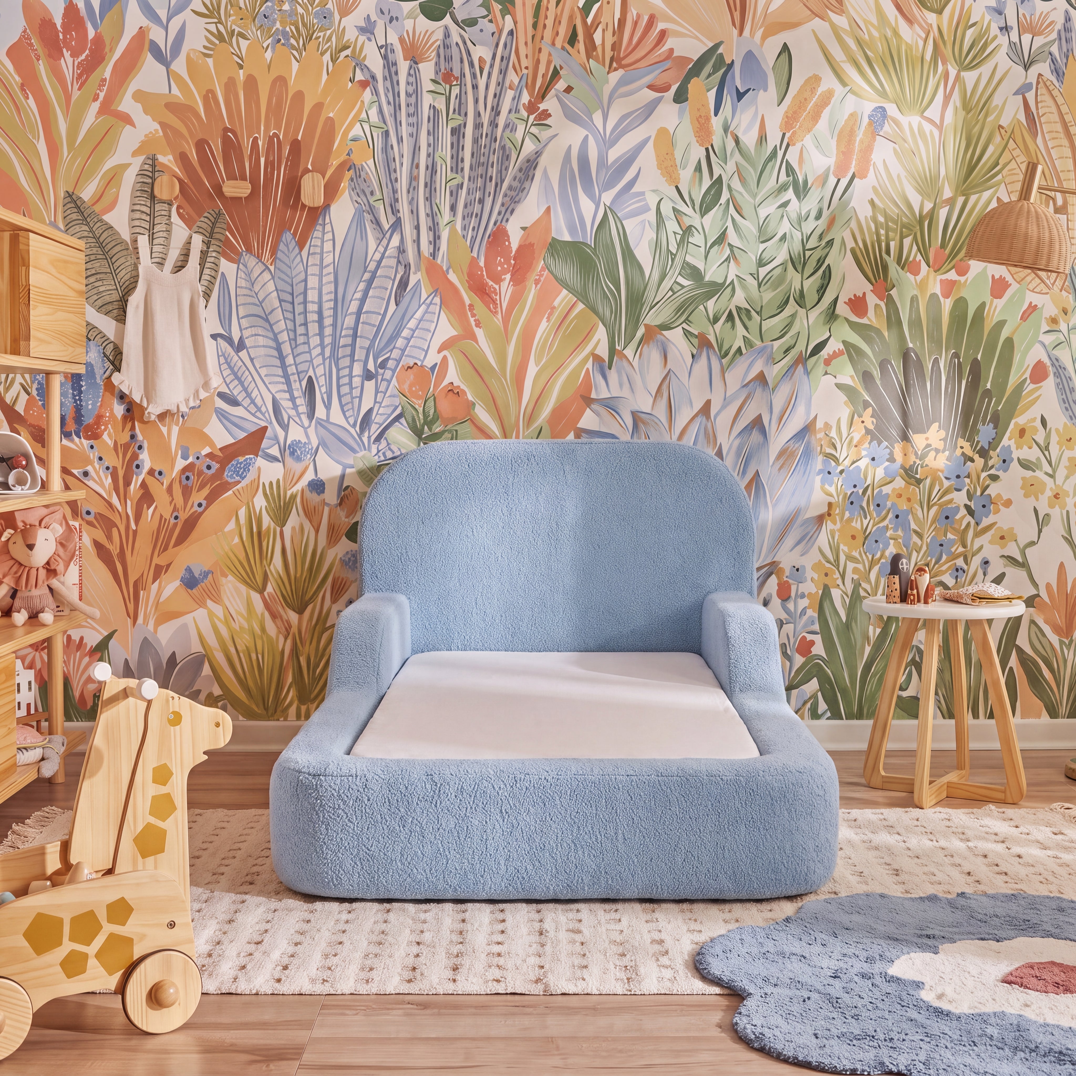 Cama Montessoriana Viuva - Azul Claro