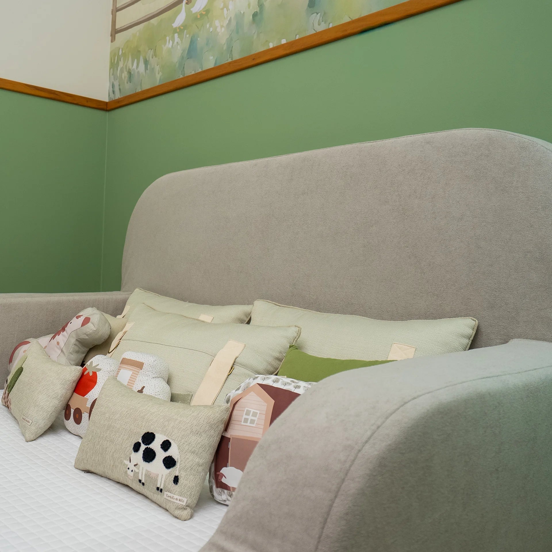 Cama Montessoriana Casal - Cinza | Little Duck