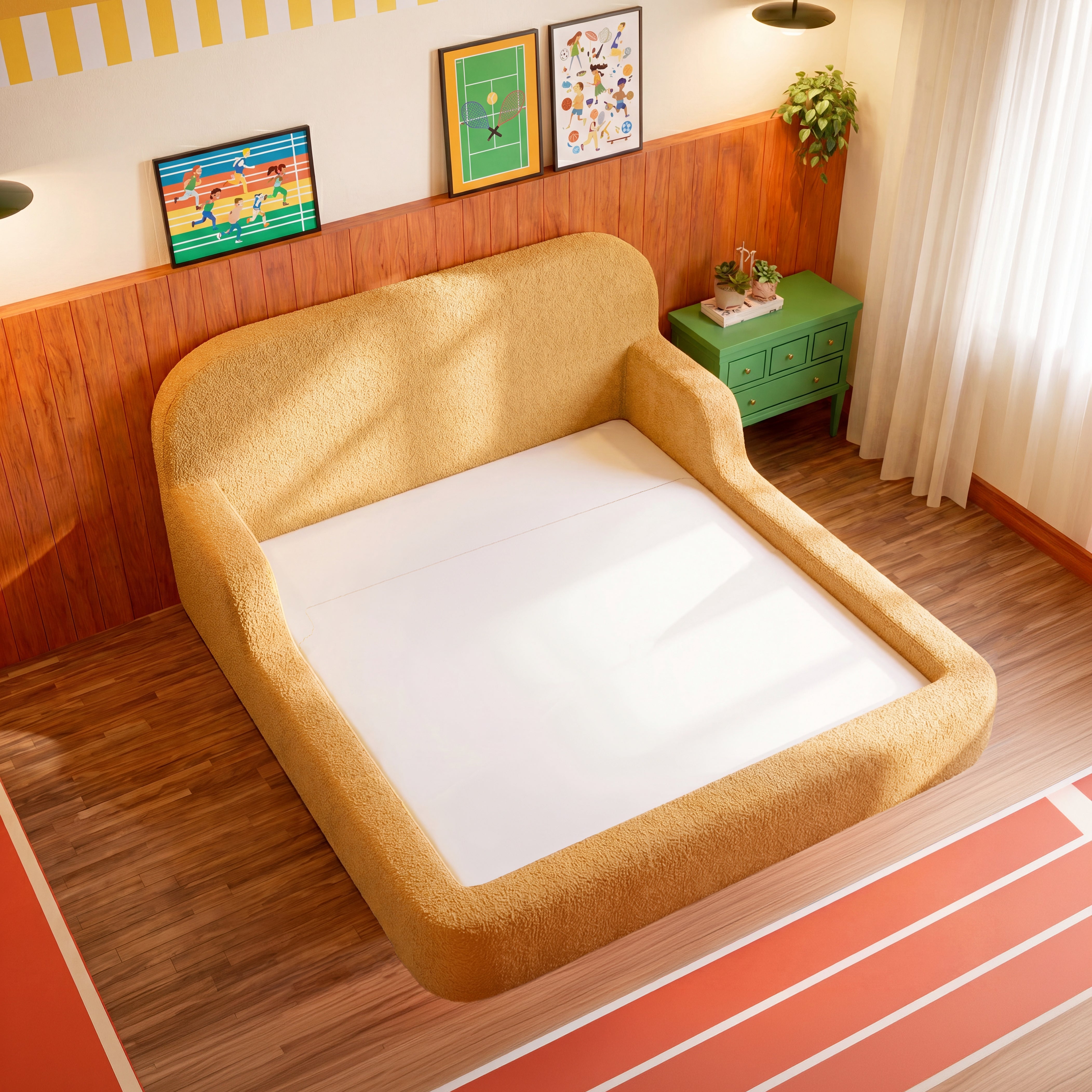 Cama Montessoriana Casal - Mostarda | Little Duck