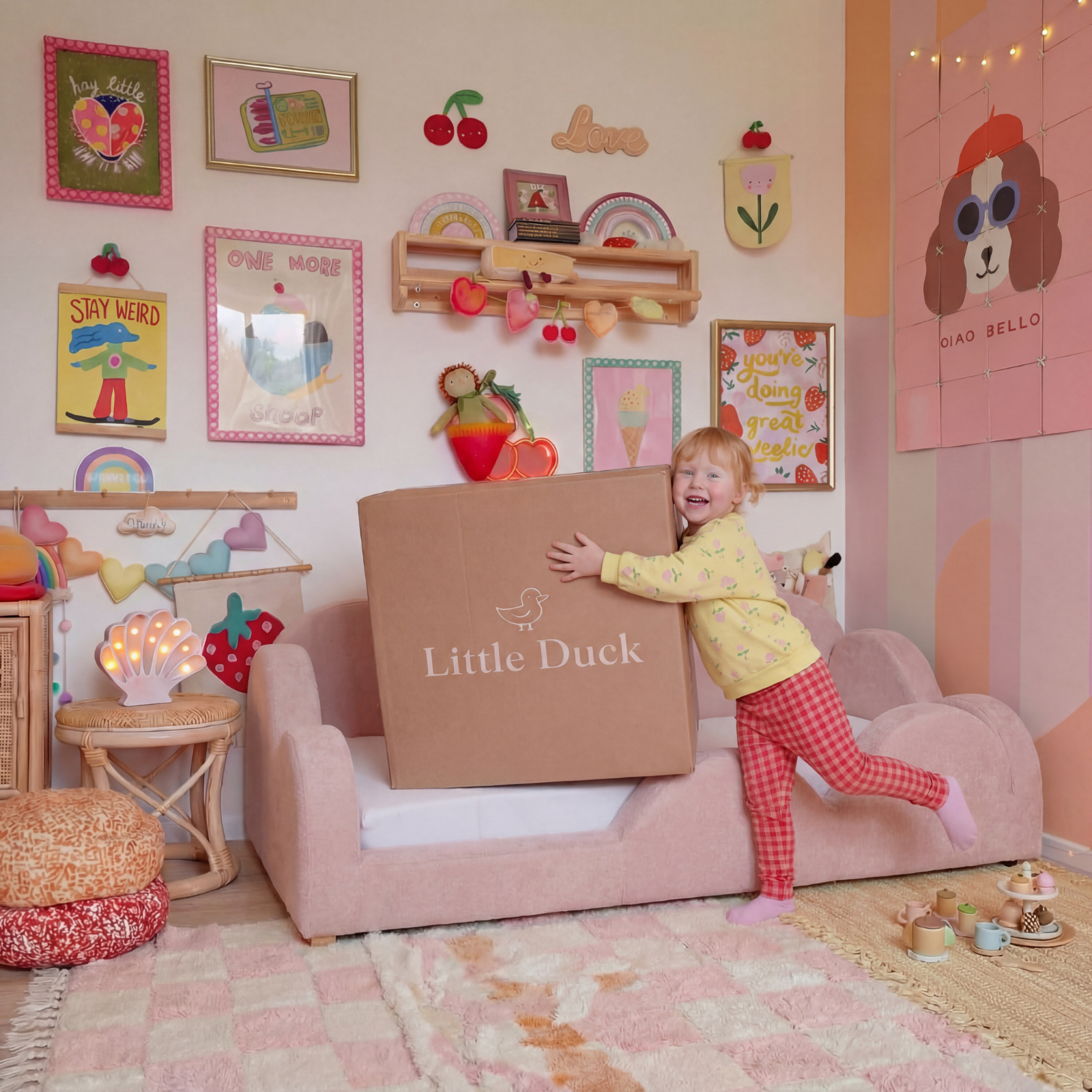 Cama Montessoriana Nuvem - Rosa | Little Duck