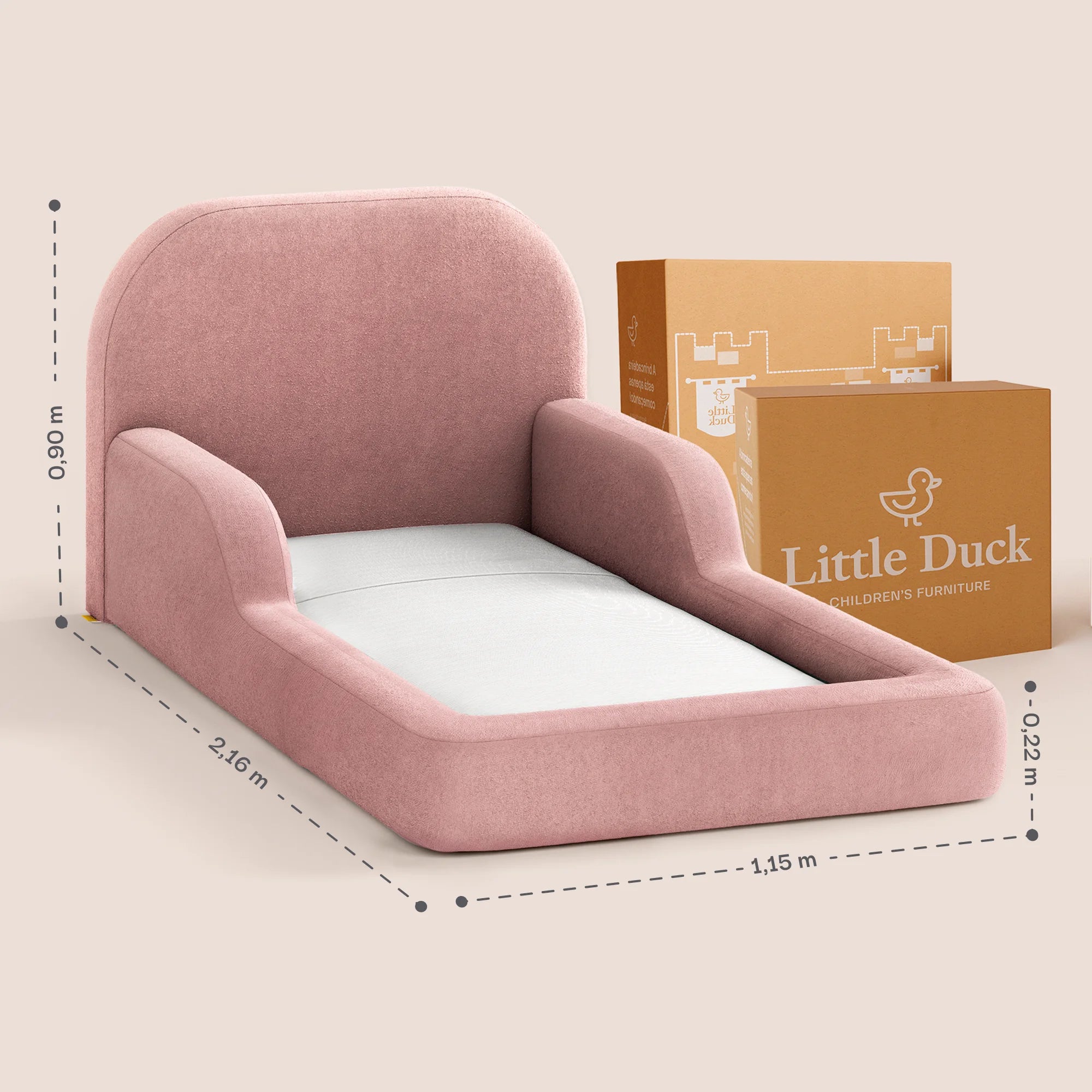 Cama Montessoriana Solteiro - Rosa Claro | Little Duck