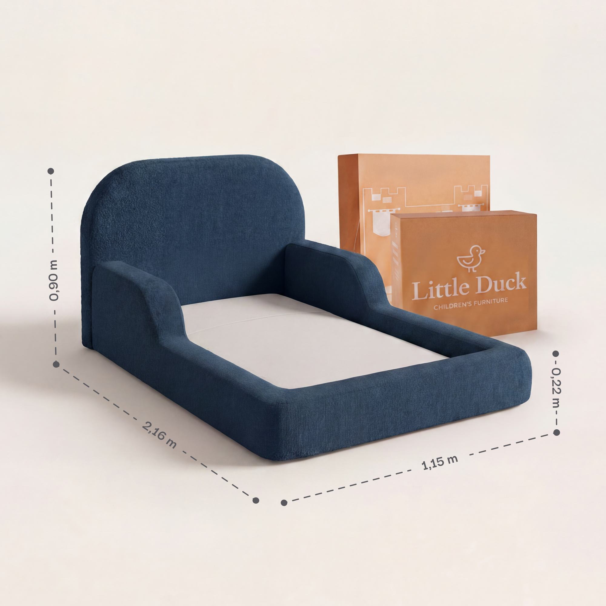 Cama Montessoriana Solteiro - Azul Marinho | Little Duck