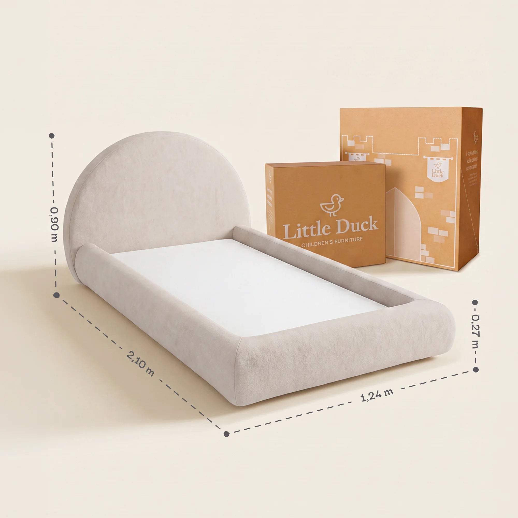 Cama Montessoriana Sol - Linho | Little Duck