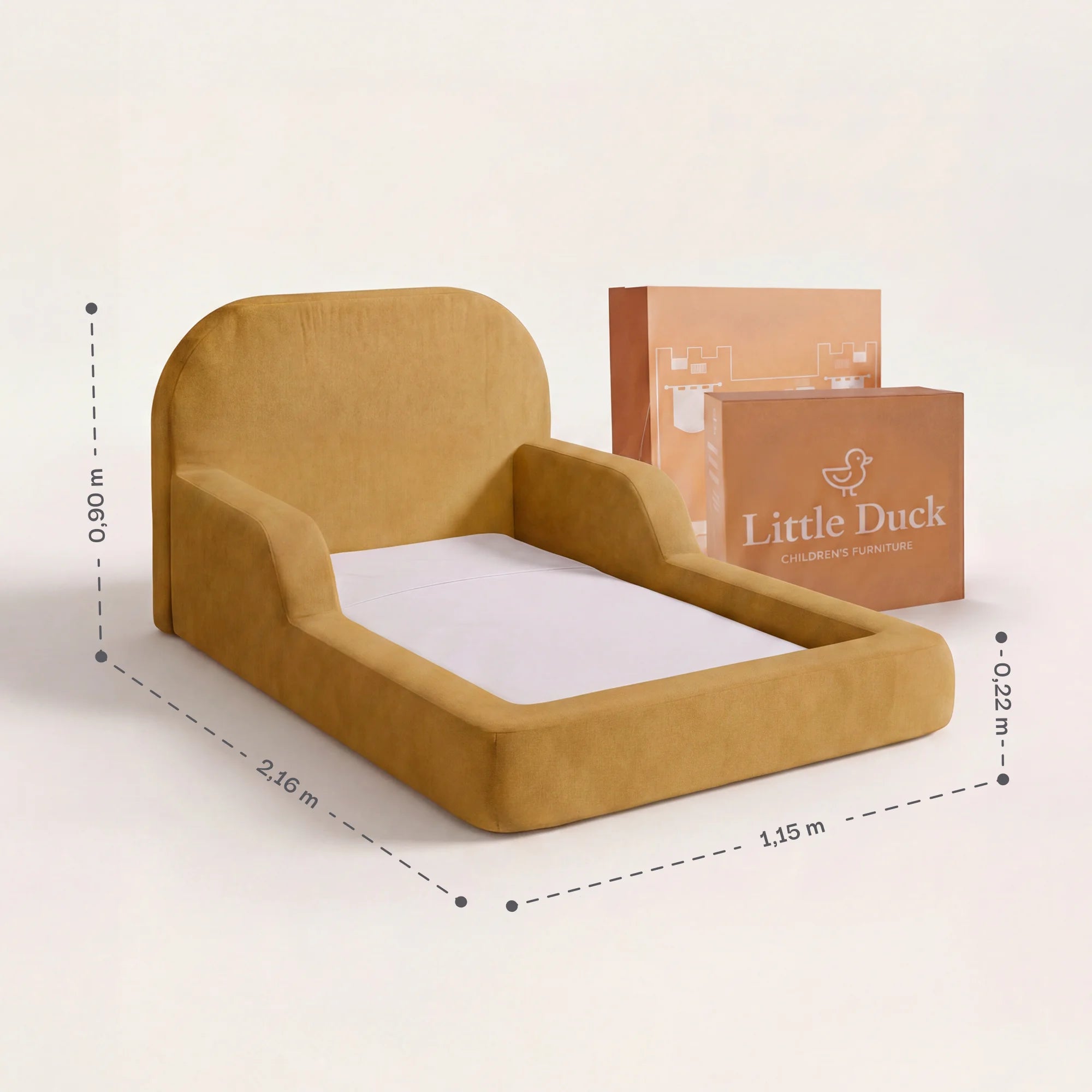 Cama Montessoriana Solteiro - Mostarda | Little Duck