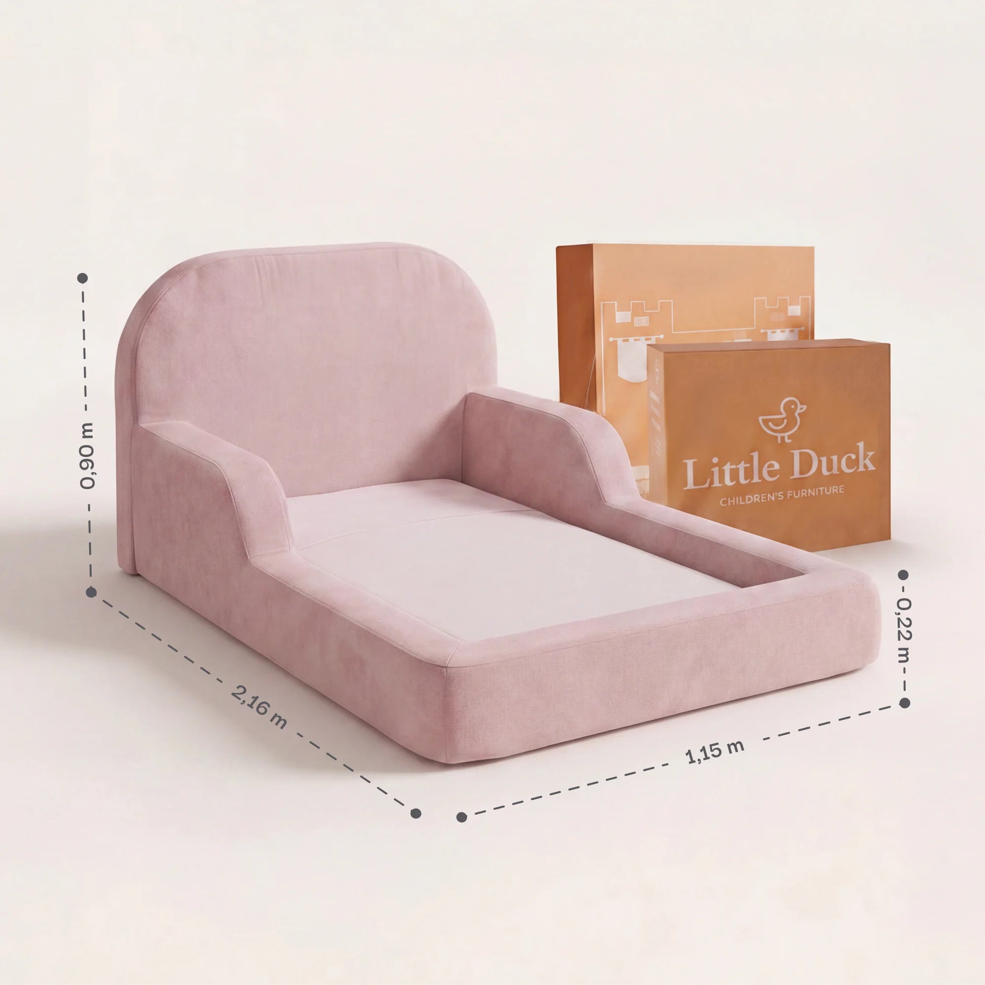 Cama Montessoriana Solteiro - Rosa Claro | Little Duck