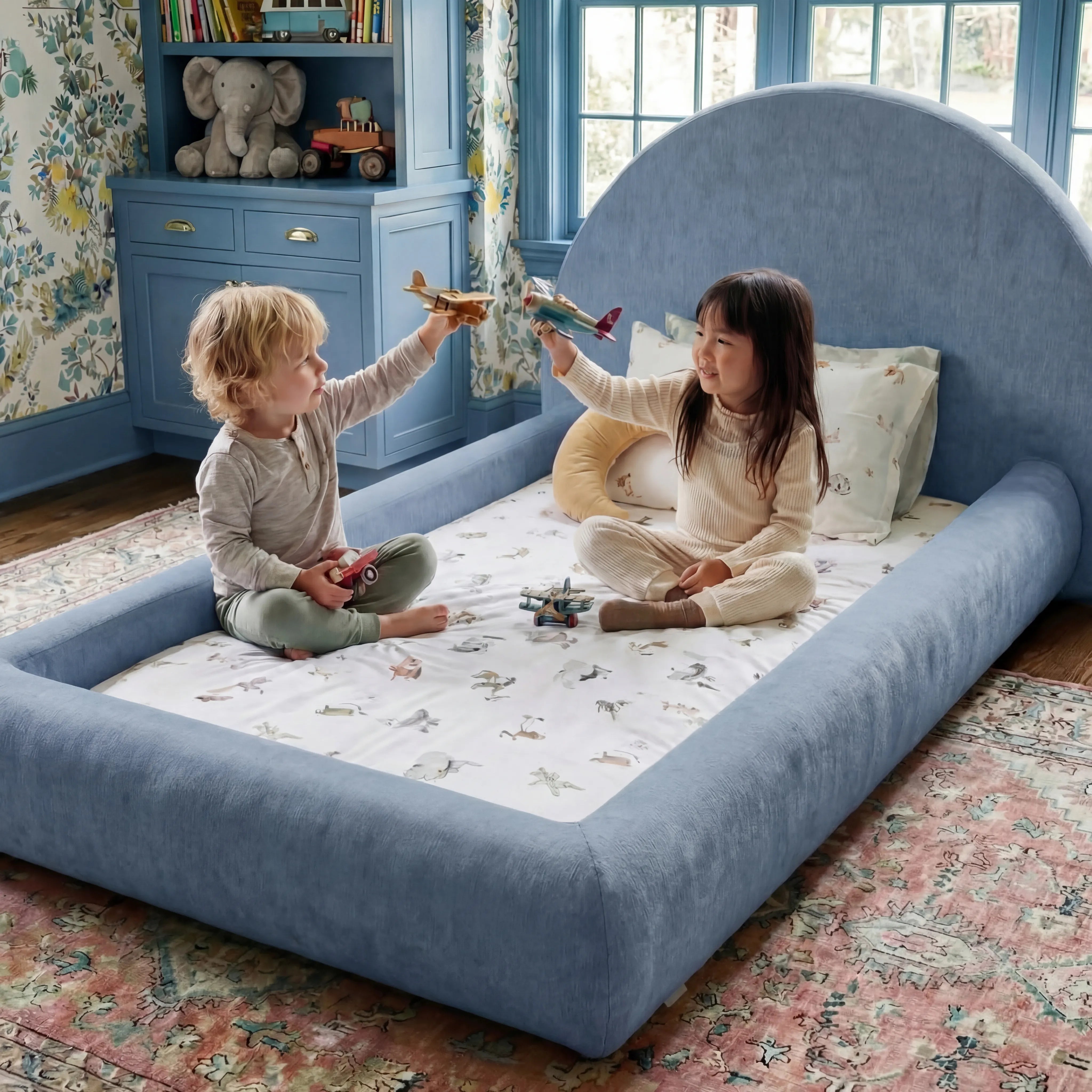 Cama Montessoriana Sol - Azul Claro | Little Duck