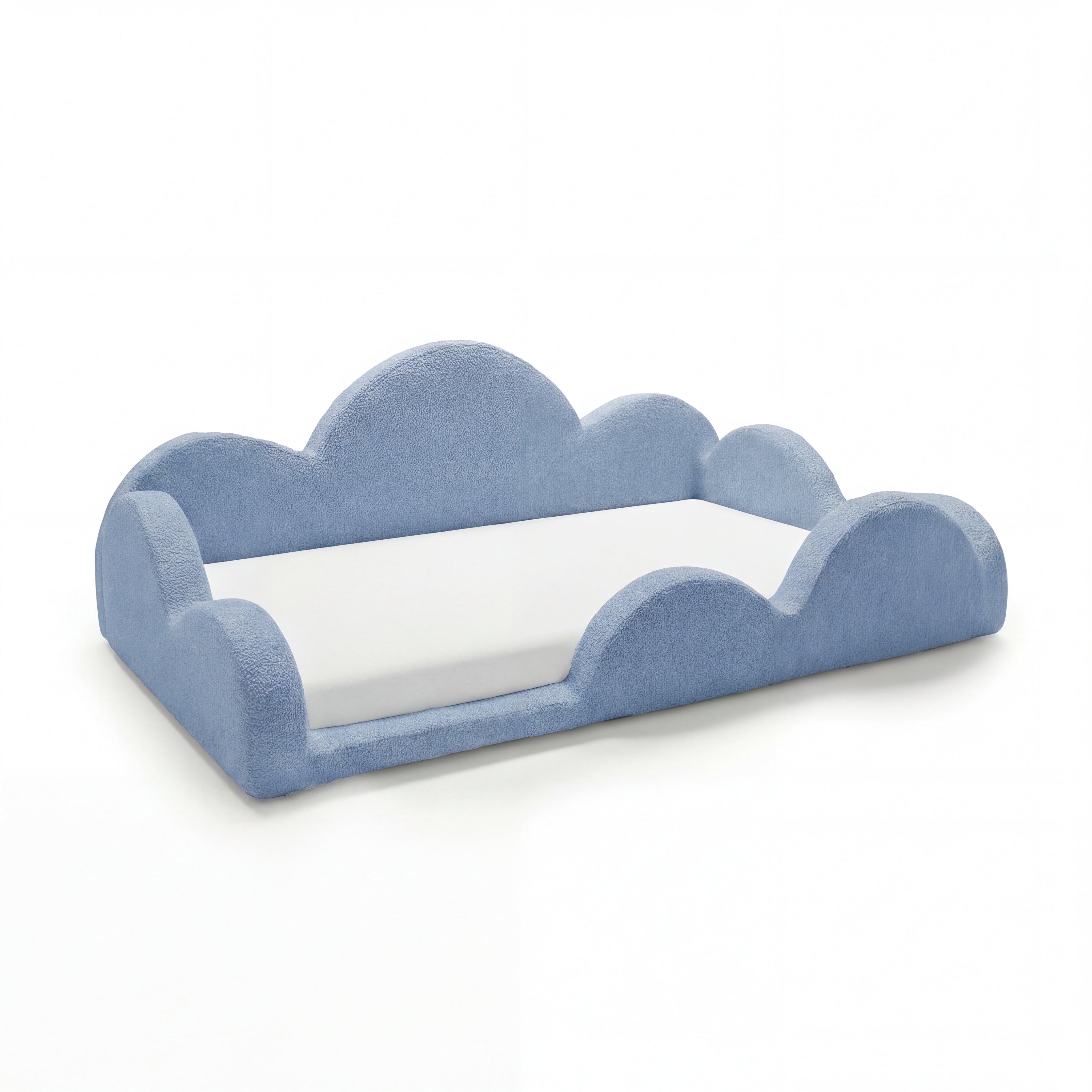 Cama Montessoriana Nuvem - Azul Claro | Little Duck