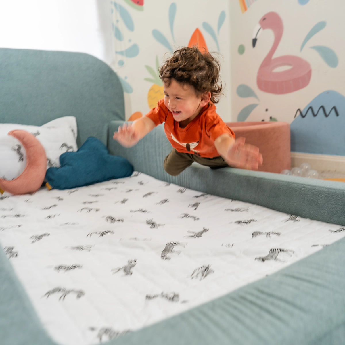 Cama Montessoriana Solteiro - Azul Claro | Little Duck