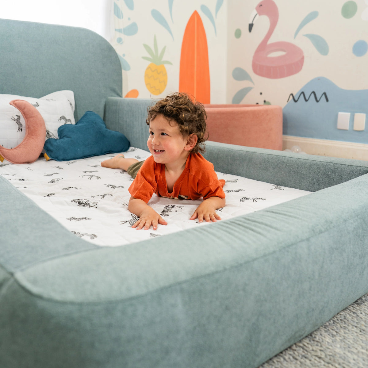 Cama Montessoriana Solteiro - Azul Claro | Little Duck