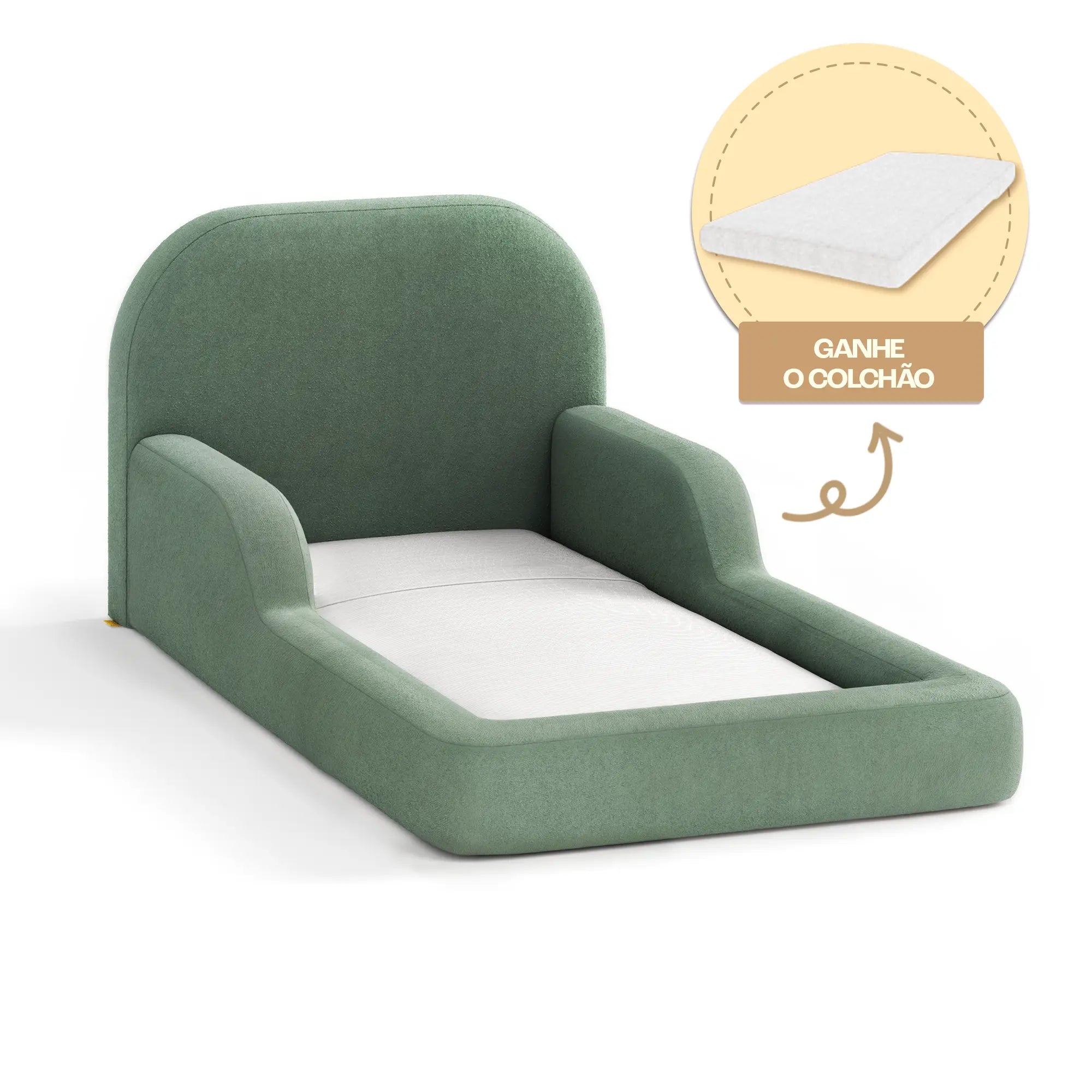 Cama Montessoriana Solteiro - Verde | Little Duck