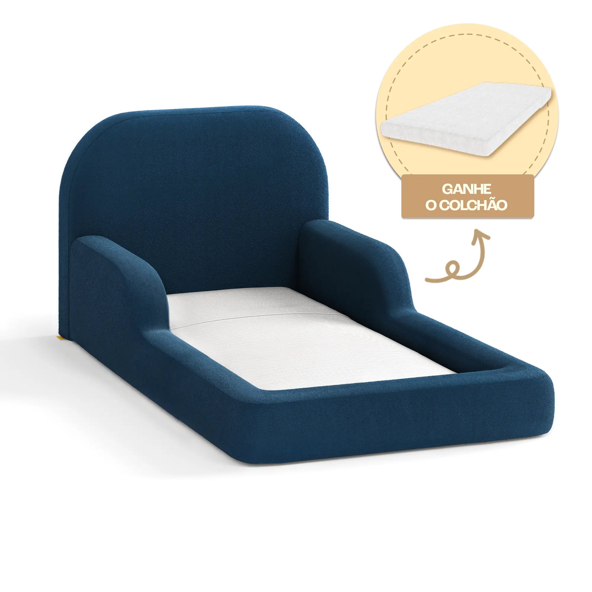 Cama Montessoriana Solteiro - Azul Marinho | Little Duck