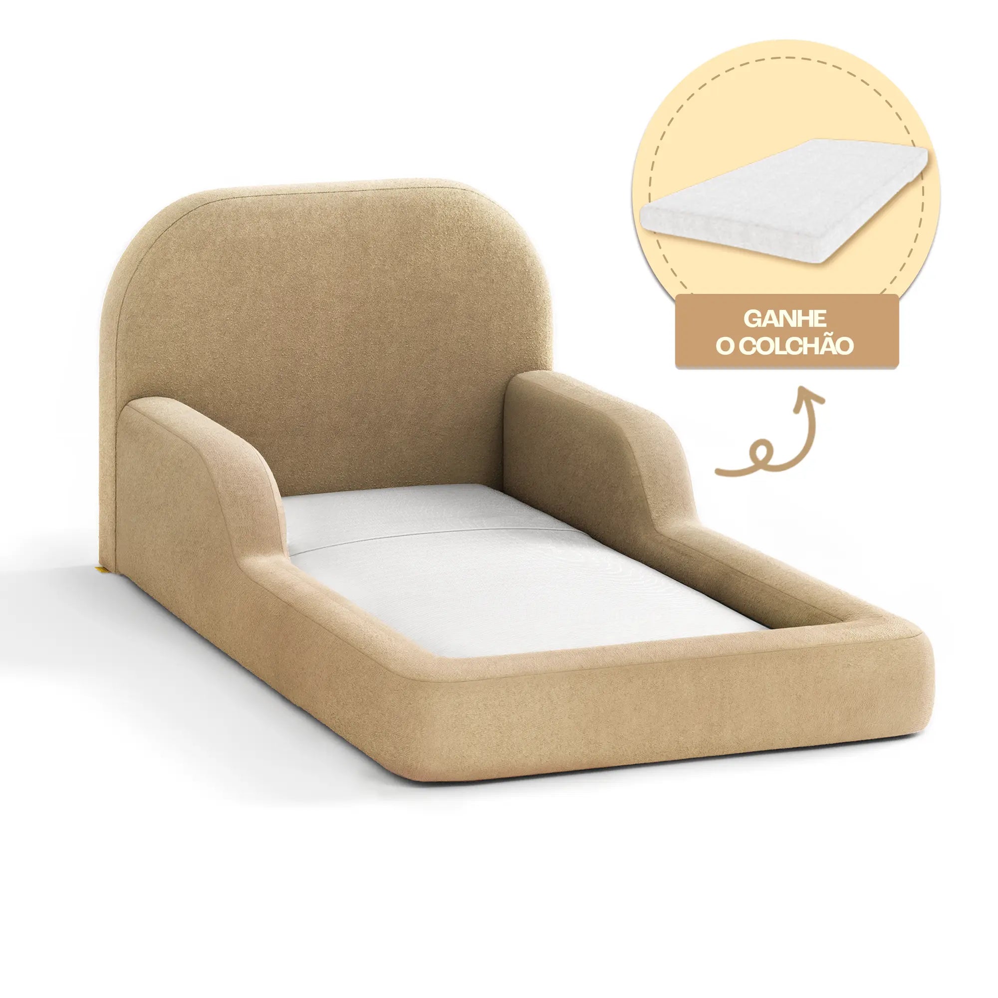 Cama Montessoriana Solteiro - Mostarda | Little Duck