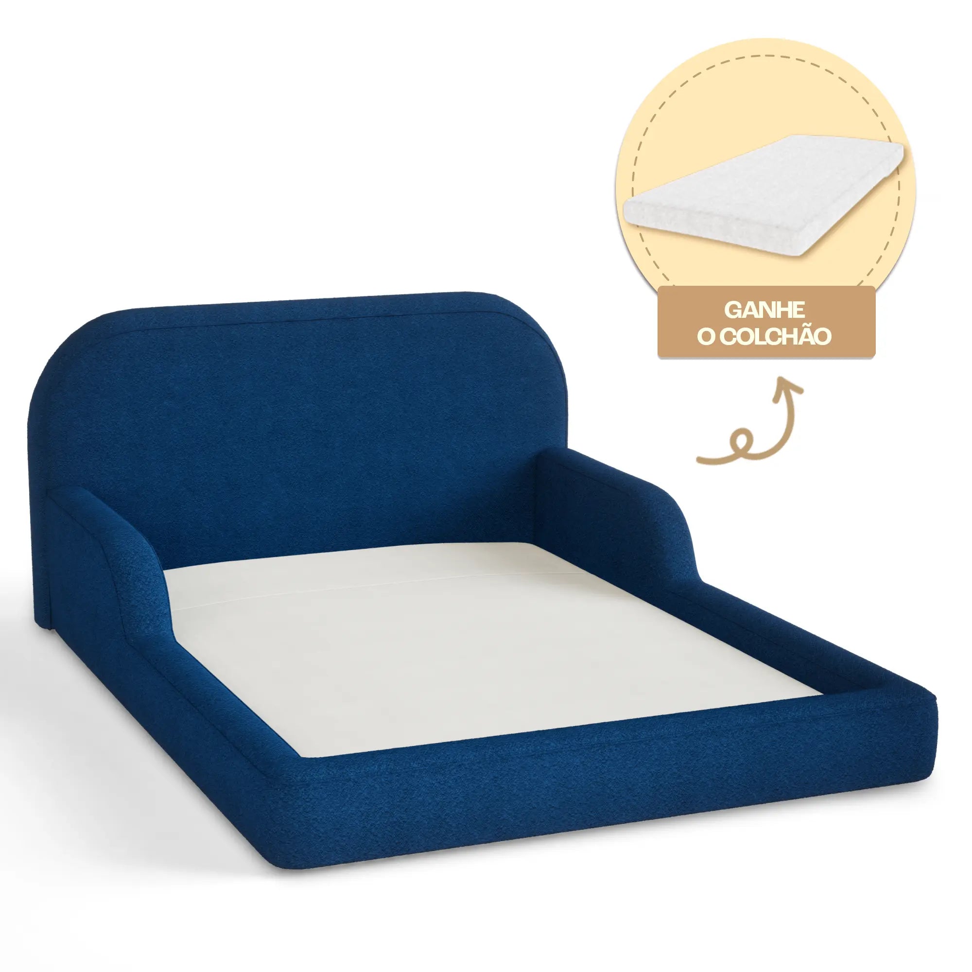 Cama Montessoriana Casal - Azul Marinho | Little Duck