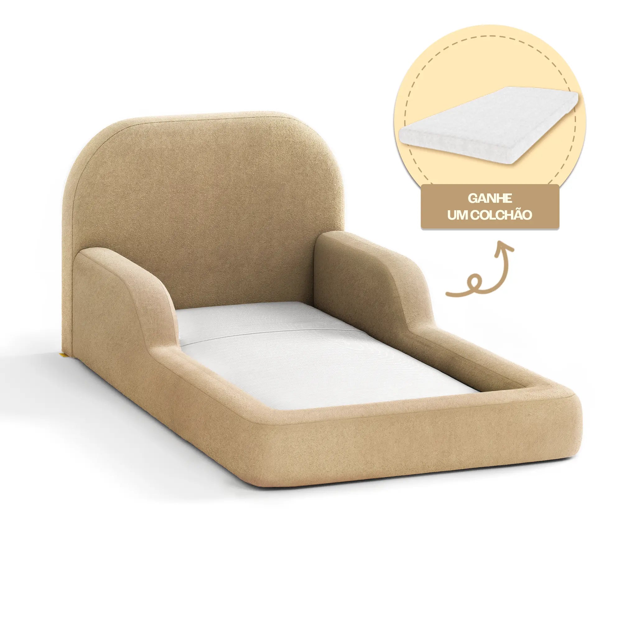 Cama Montessoriana Solteiro - Mostarda | Little Duck
