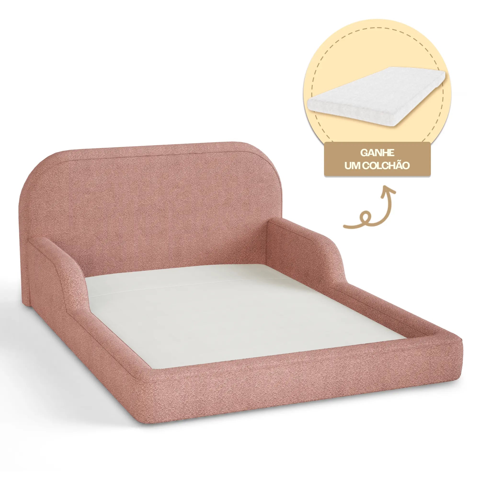 Cama Montessoriana Casal - Rosa | Little Duck