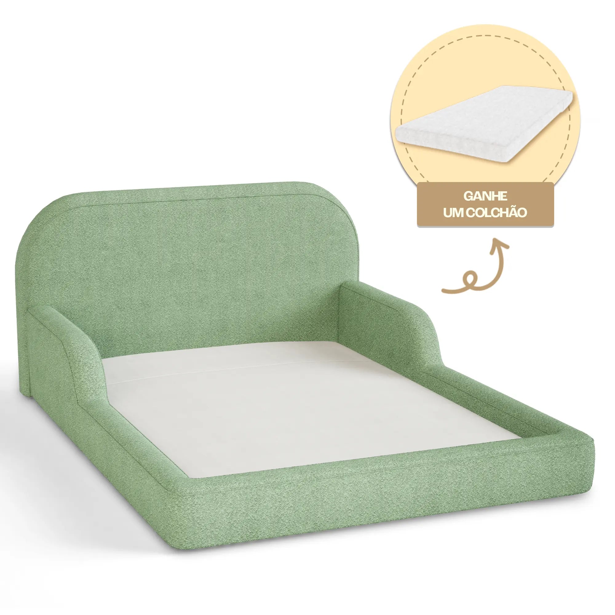 Cama Montessoriana Casal - Verde | Little Duck
