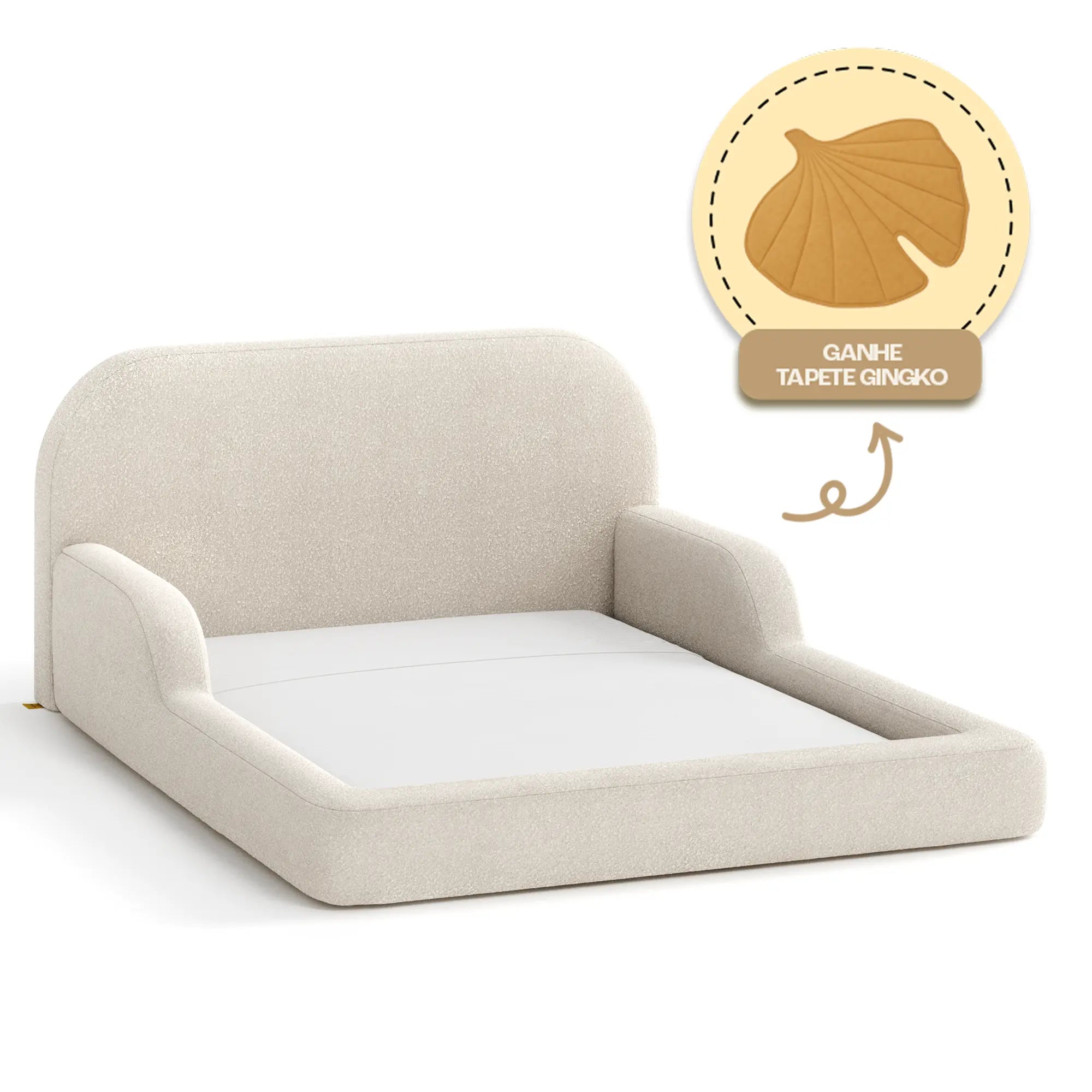 Cama Montessoriana Casal - Linho | Little Duck