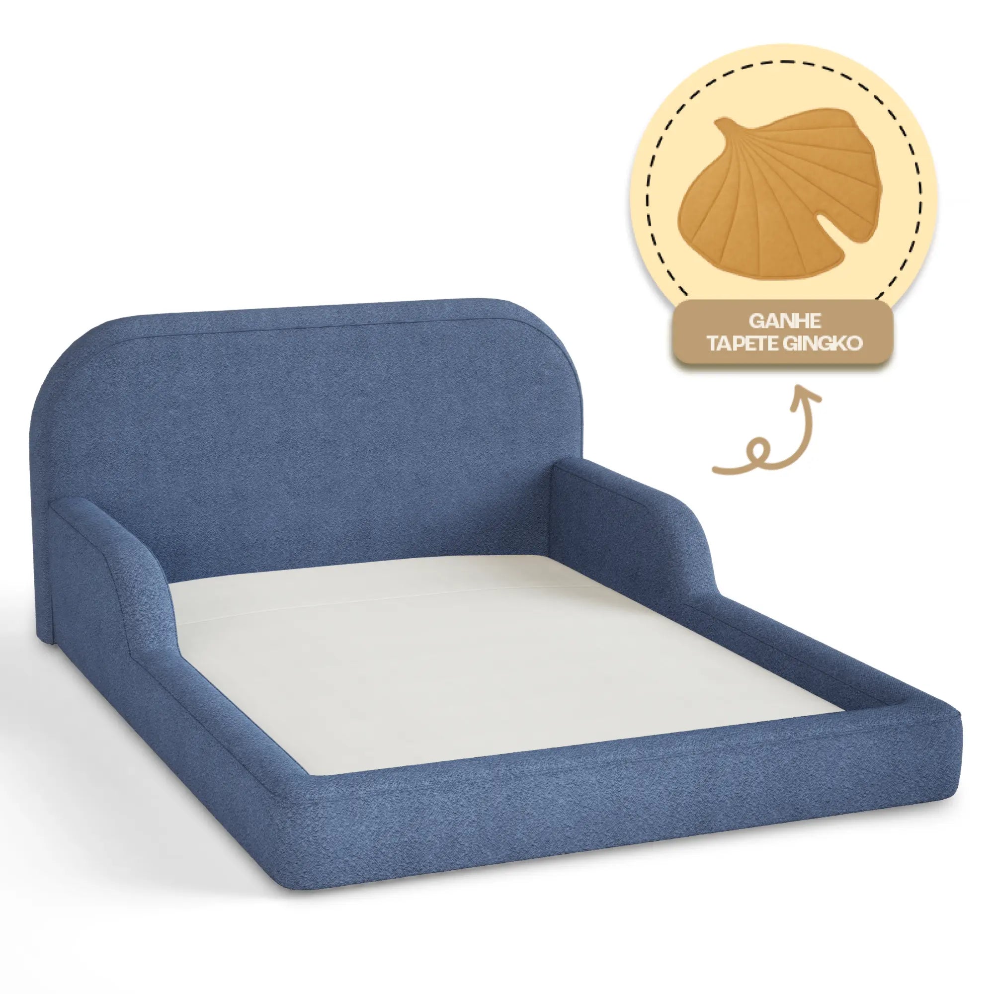 Cama Montessoriana Casal - Azul médio | Little Duck