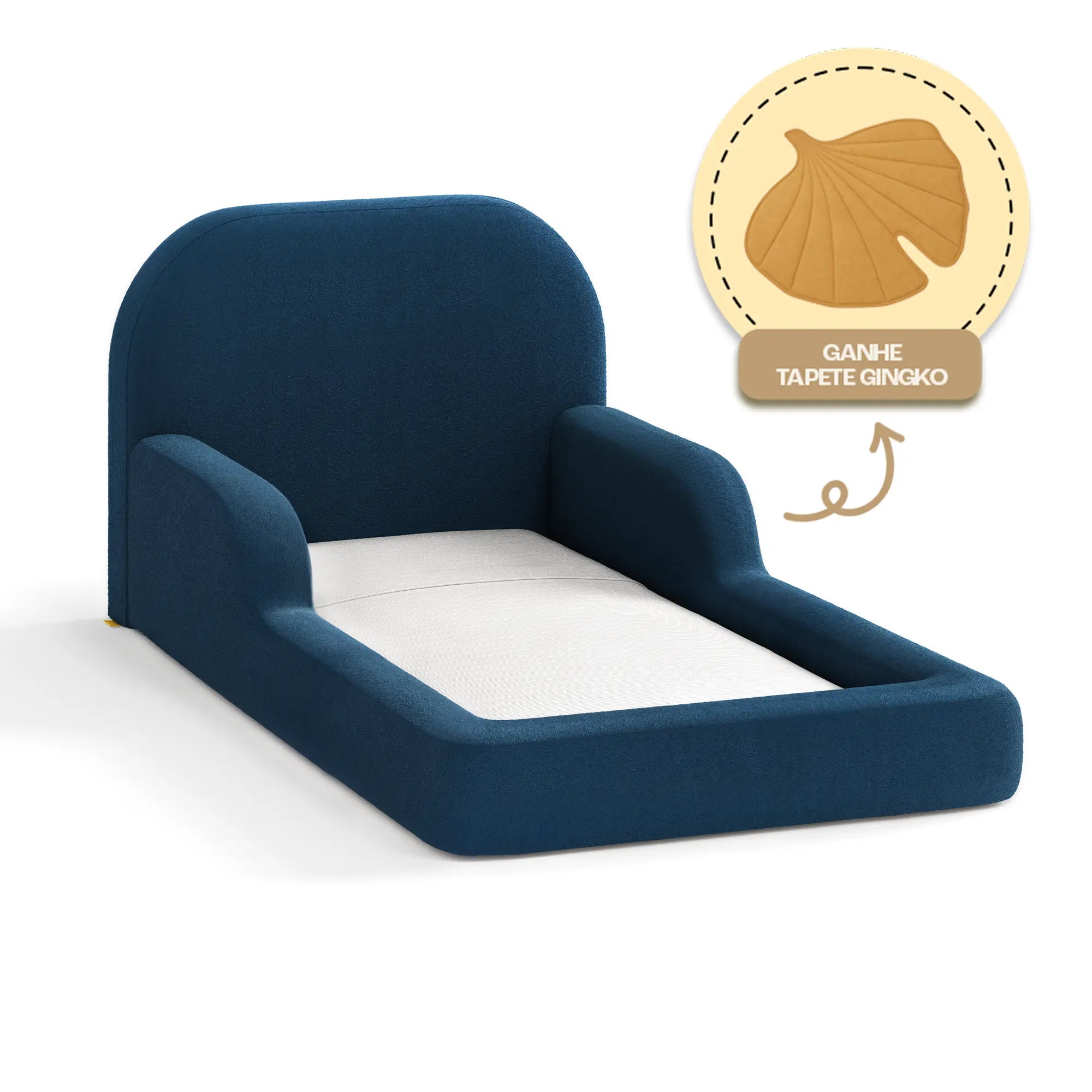 Cama Montessoriana Solteiro - Azul Marinho | Little Duck