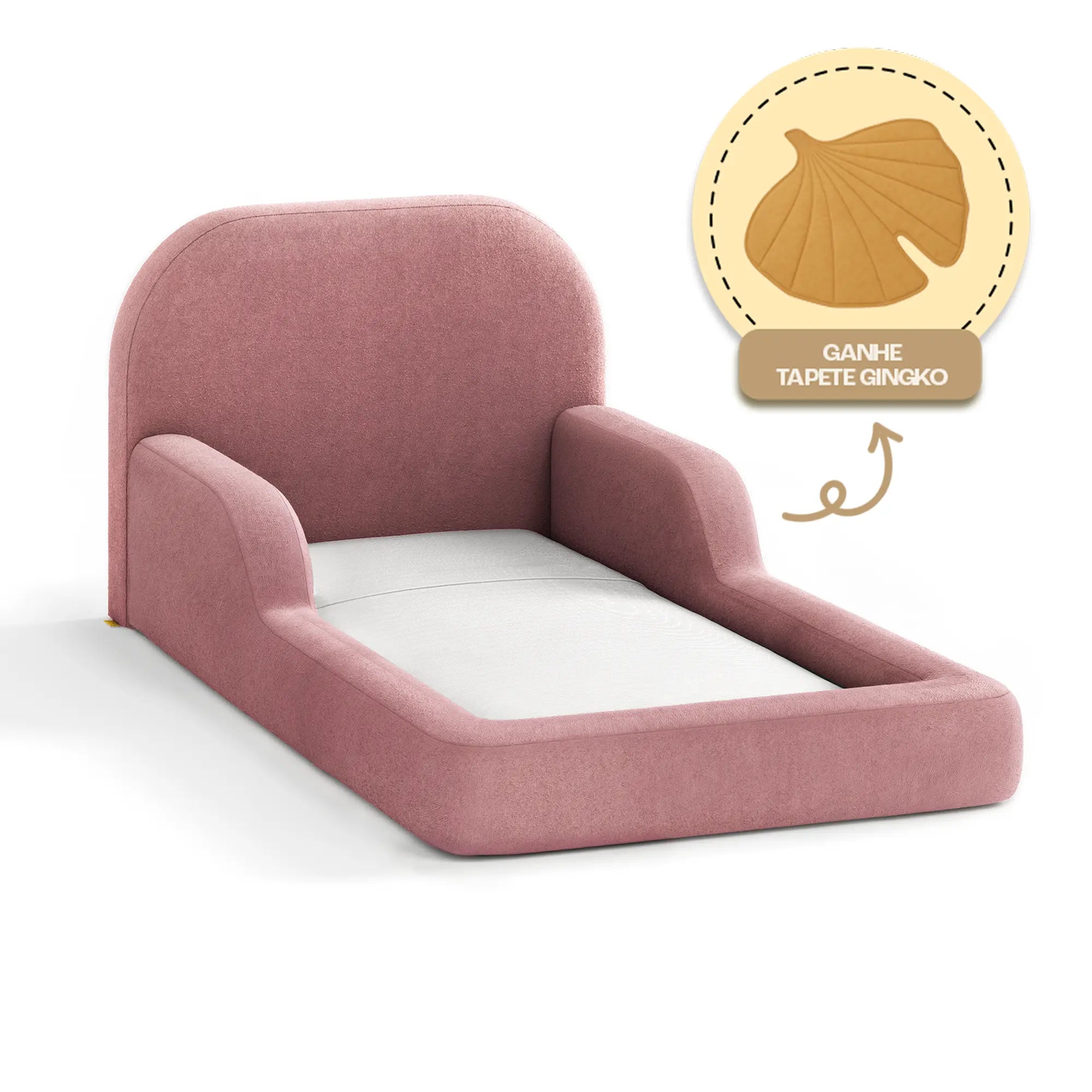 Cama Montessoriana Solteiro - Rosa | Little Duck