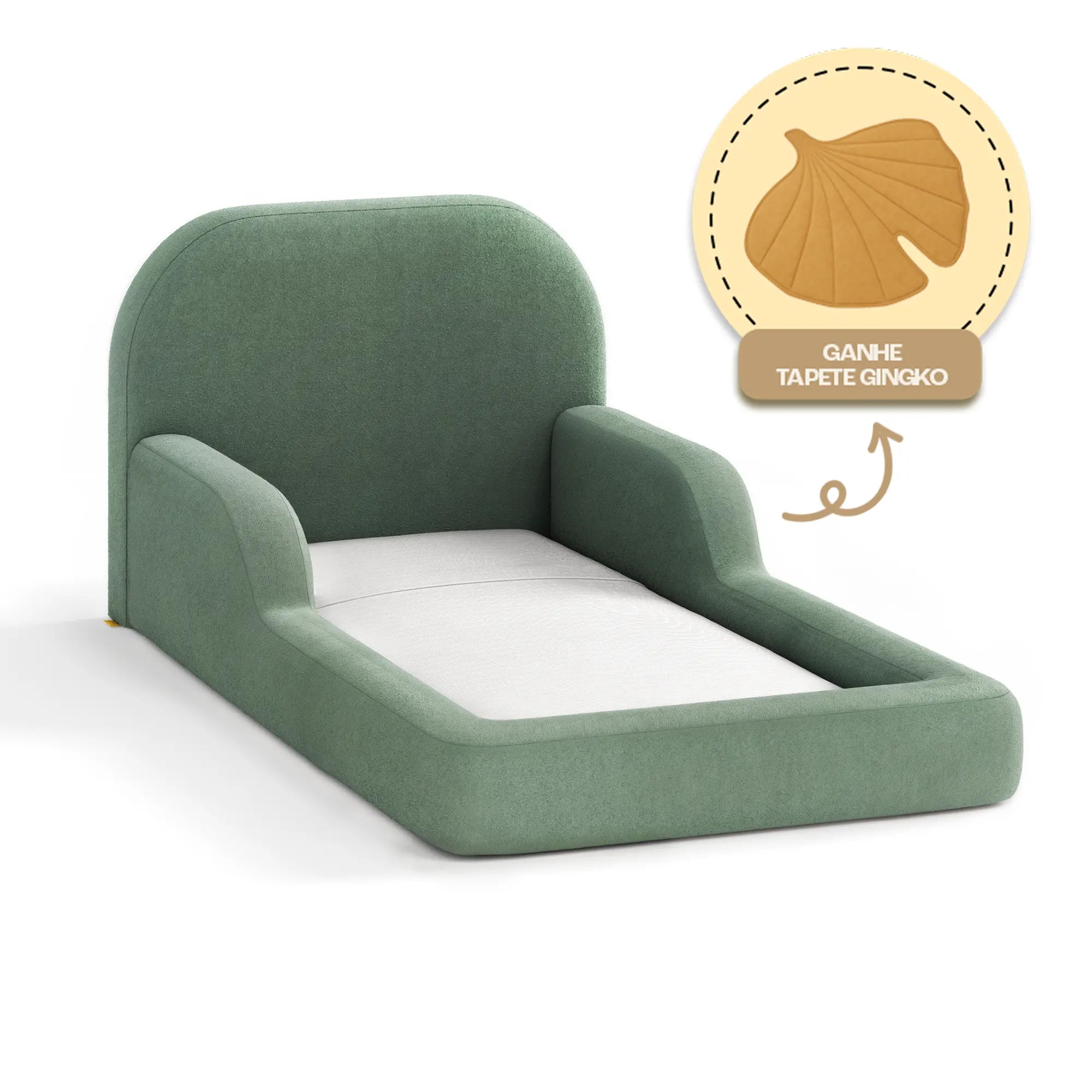 Cama Montessoriana Solteiro - Verde | Little Duck