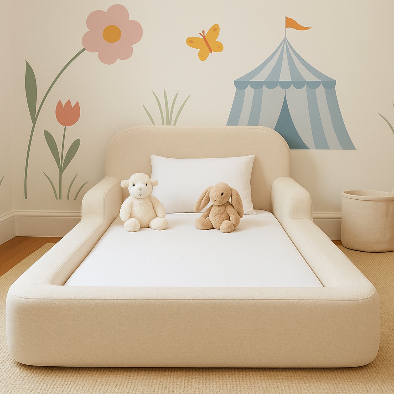 Cama Montessoriana Solteiro - Linho | Little Duck