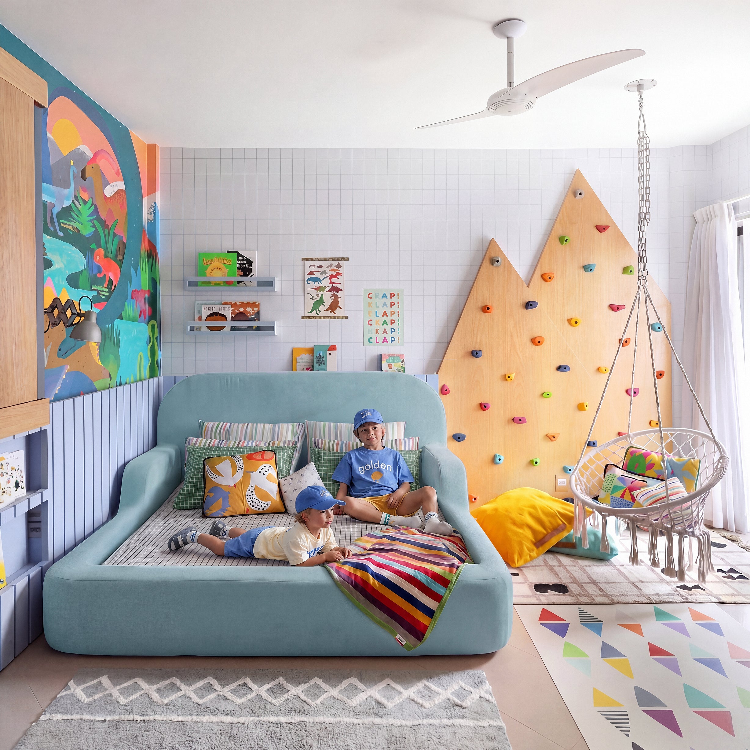 Cama Montessoriana Casal - Azul claro | Little Duck