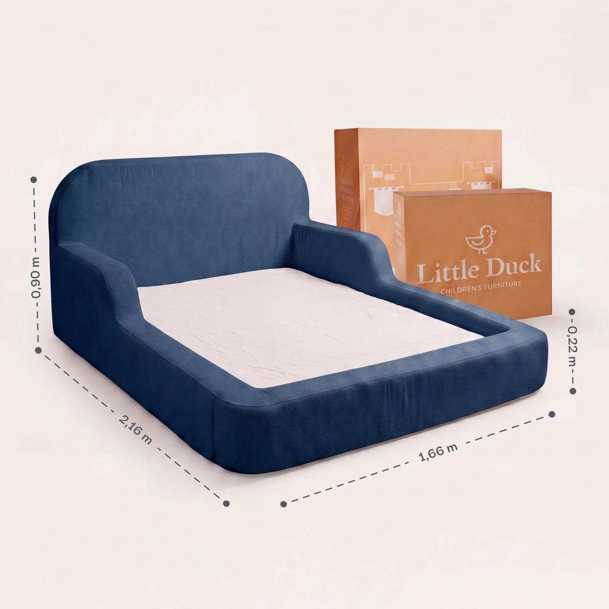 Cama Montessoriana Casal - Azul Marinho | Little Duck