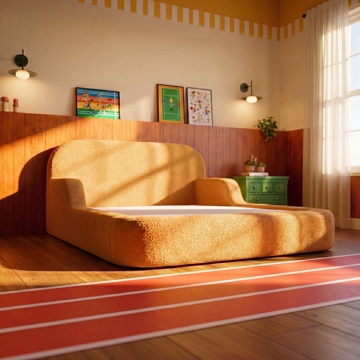 Cama Montessoriana Casal - Mostarda | Little Duck