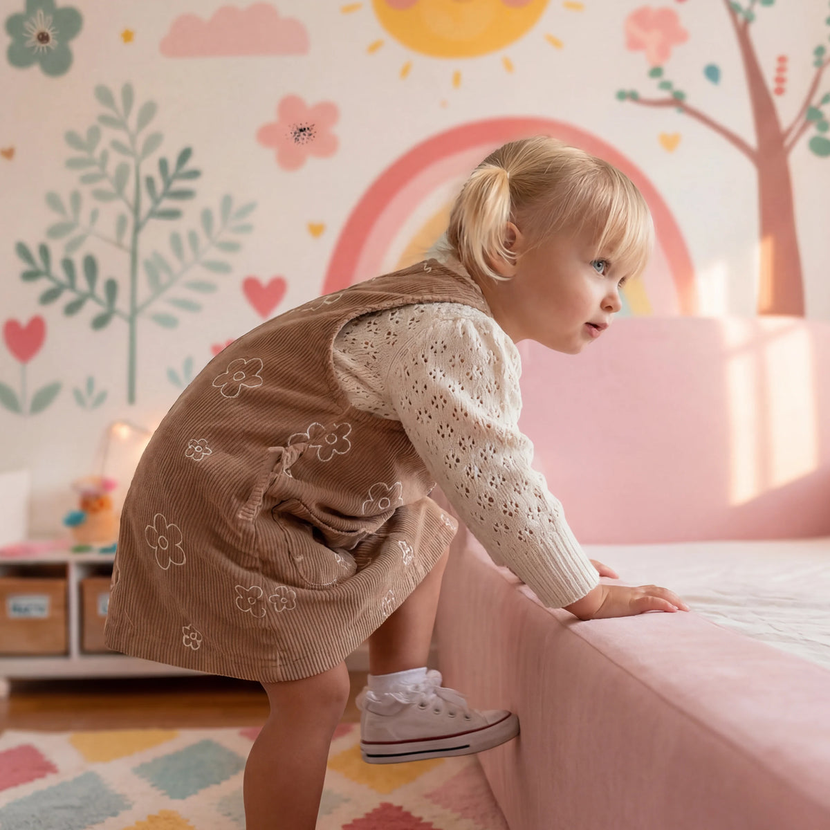 Cama Montessoriana Casal - Rosa Claro | Little Duck