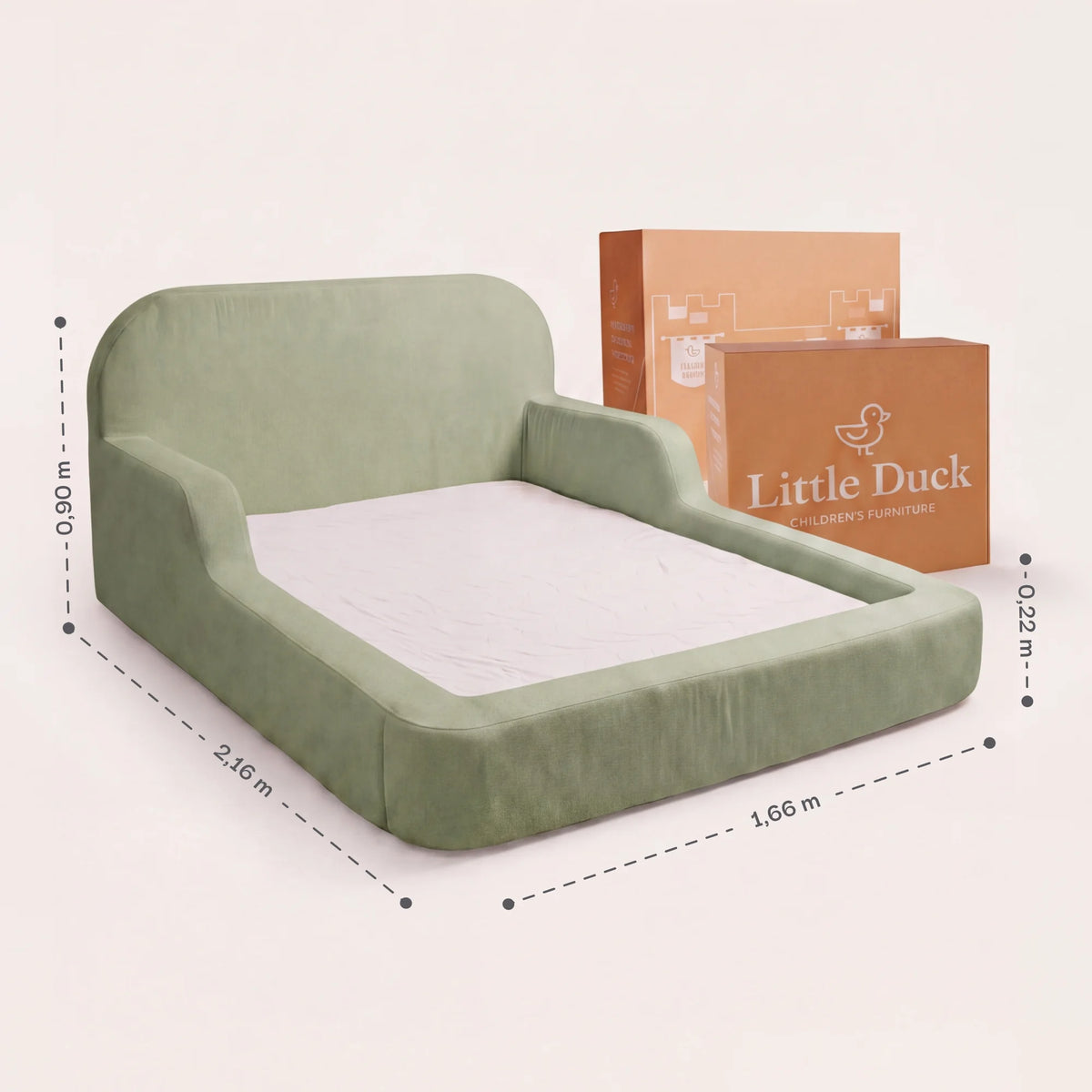 Cama Montessoriana Casal - Verde | Little Duck