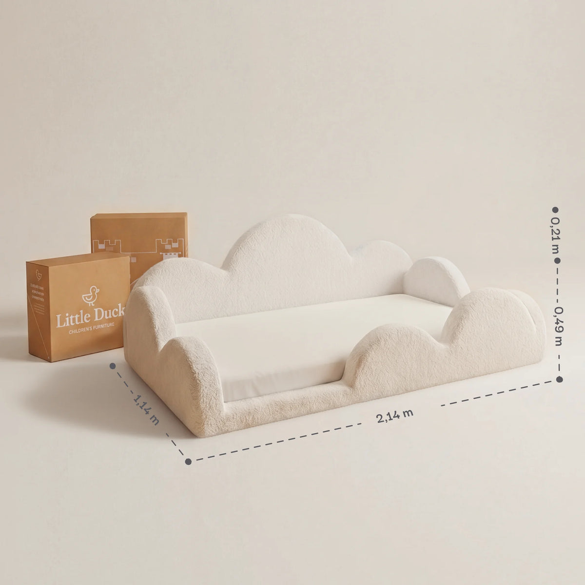 Cama Montessoriana Nuvem - Branco | Little Duck