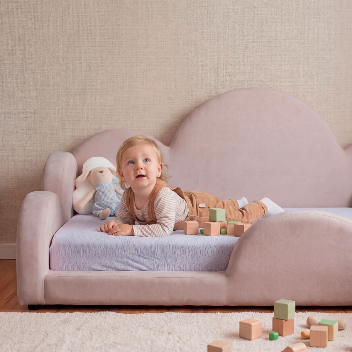 Cama Montessoriana Nuvem - Rosa | Little Duck