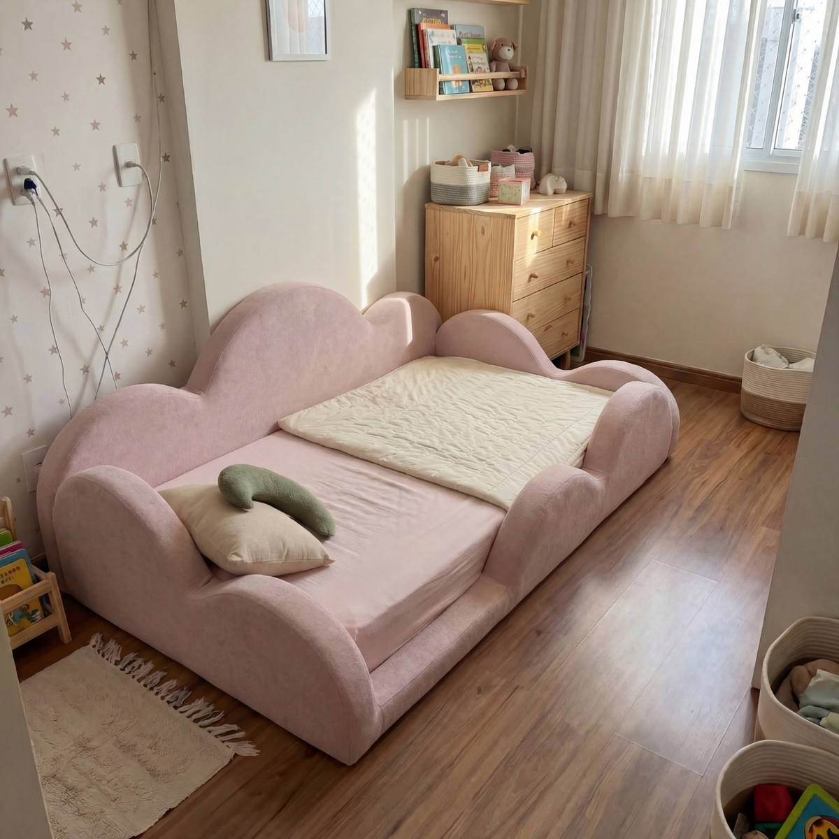 Cama Montessoriana Nuvem - Rosa | Little Duck