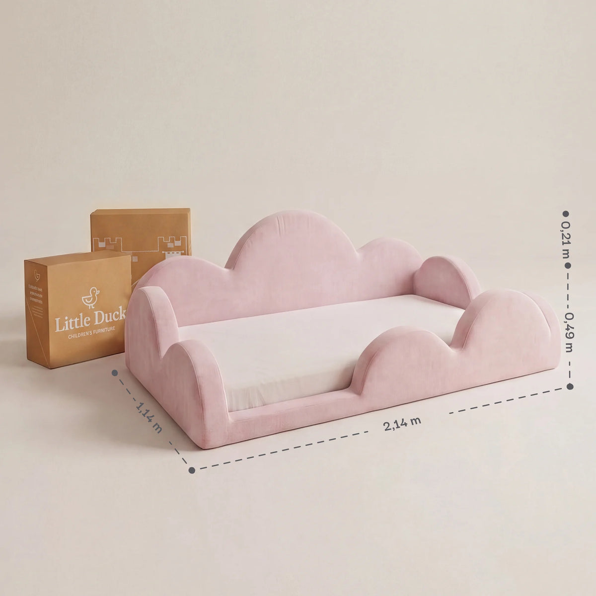 Cama Montessoriana Nuvem - Rosa | Little Duck