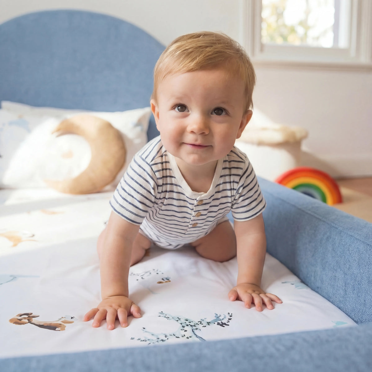Cama Montessoriana Sol - Azul Claro | Little Duck