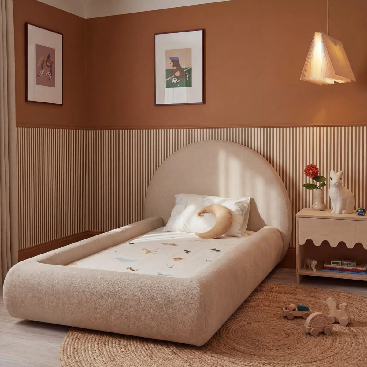Cama Montessoriana Sol - Linho | Little Duck