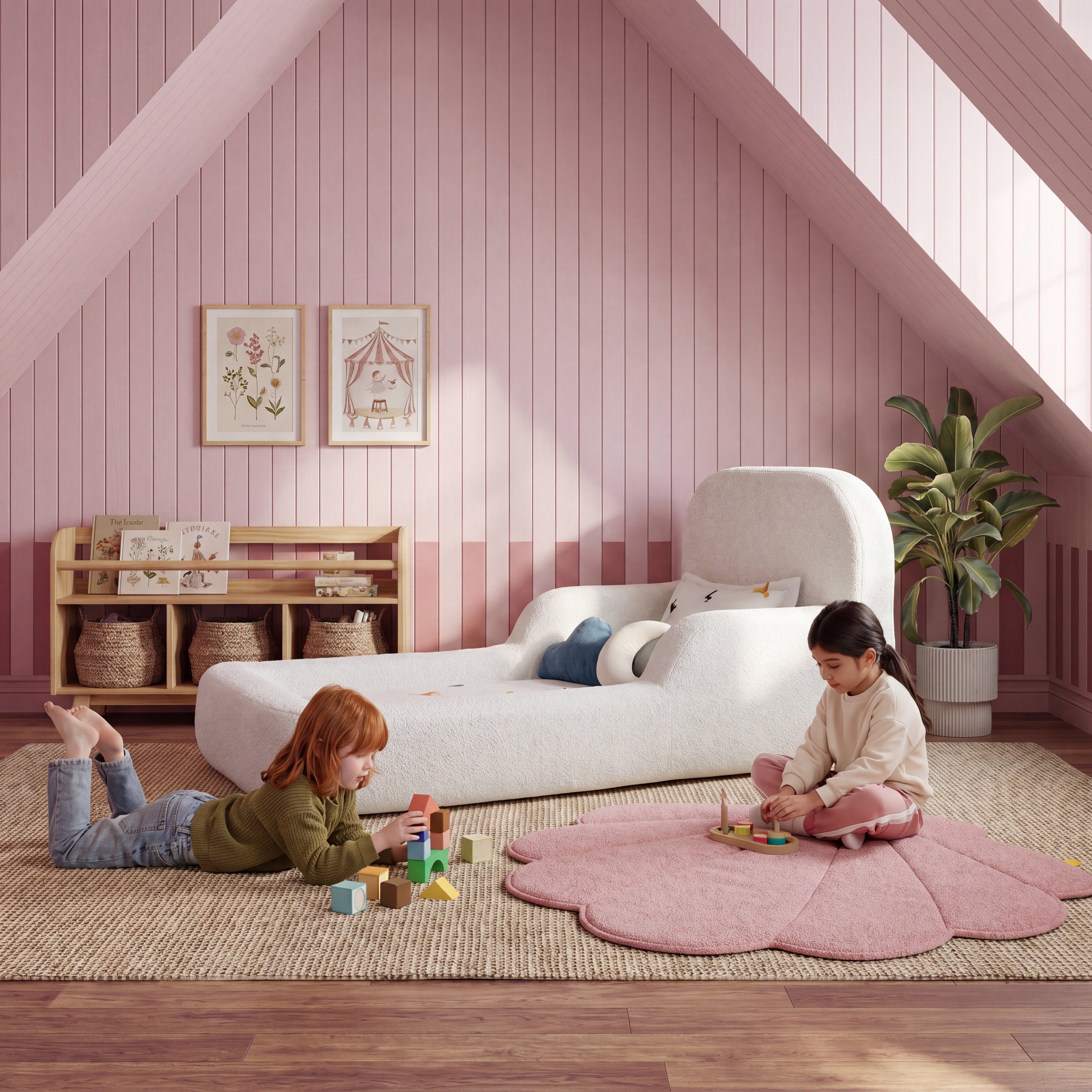 Cama Montessoriana Solteiro - Linho | Little Duck