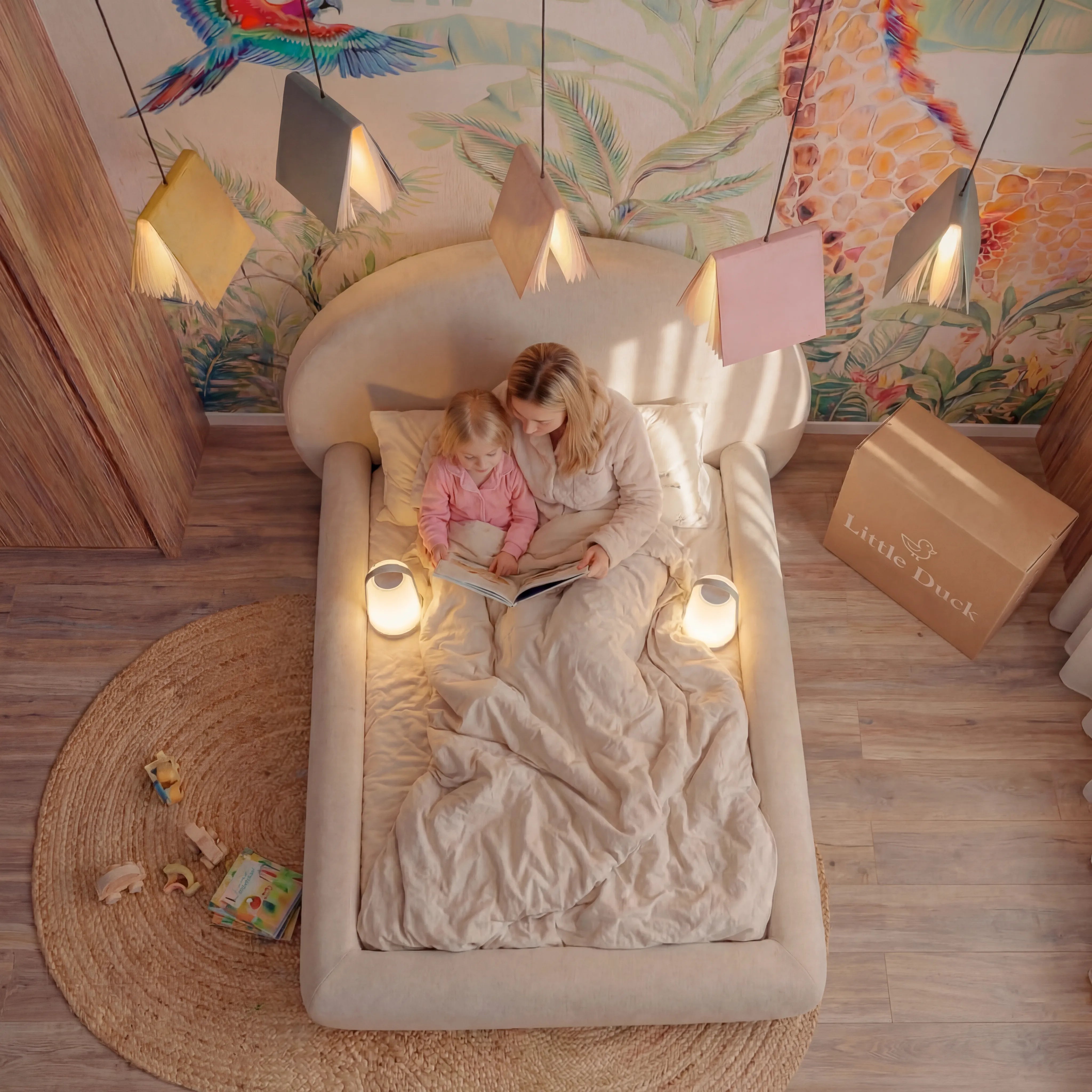 Cama Montessoriana Sol - Linho | Little Duck