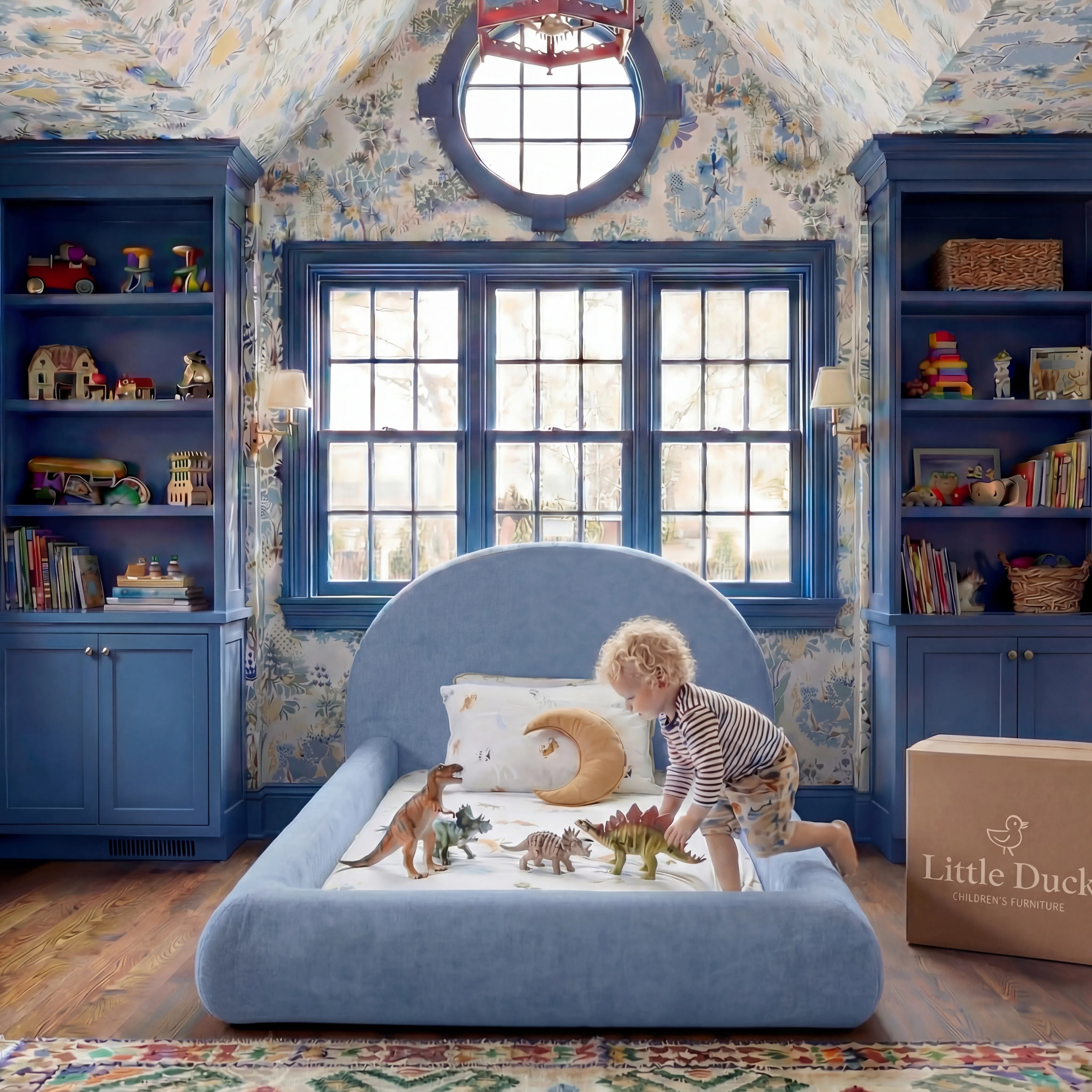 Cama Montessoriana Sol - Azul Claro | Little Duck