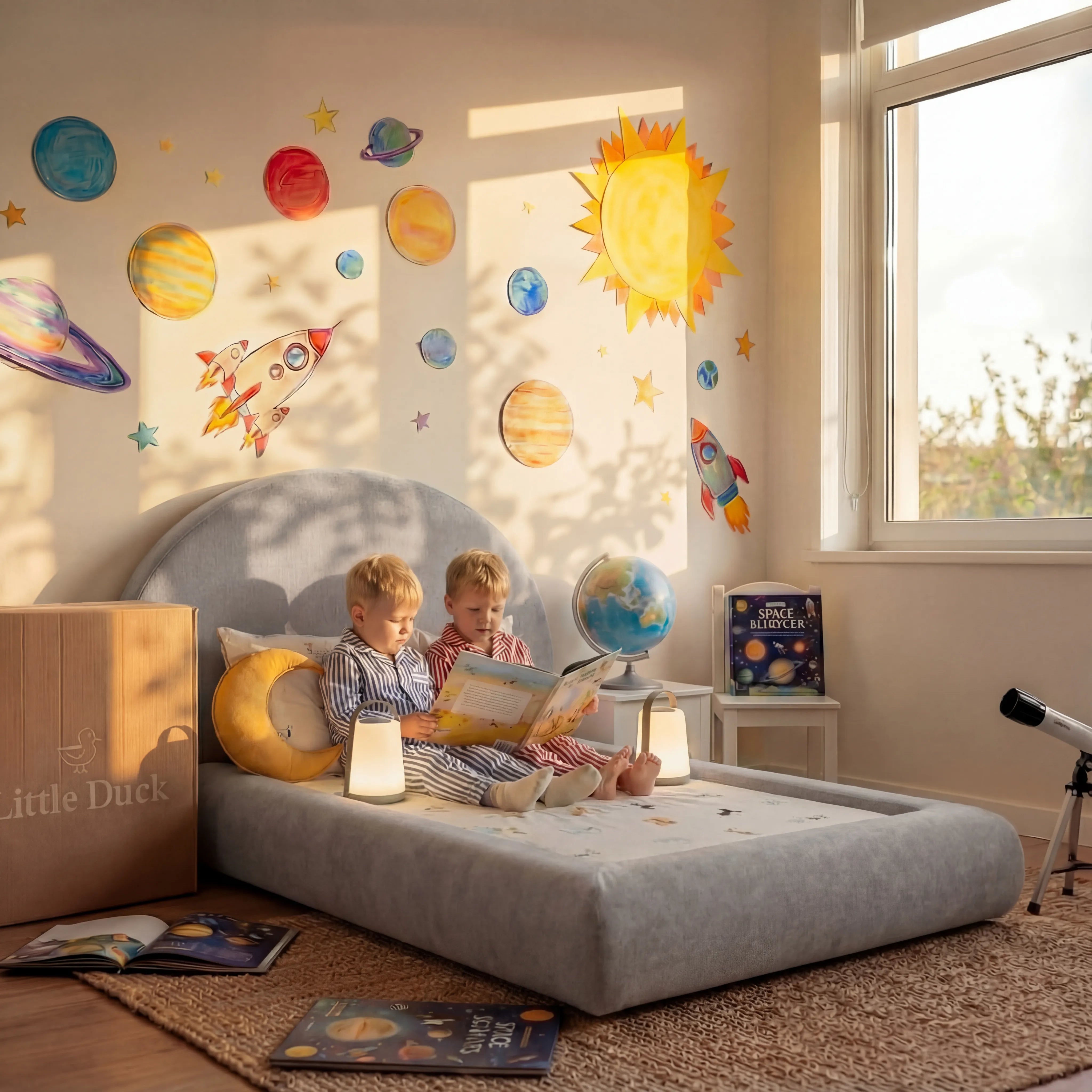 Cama Montessoriana Sol - Cinza | Little Duck